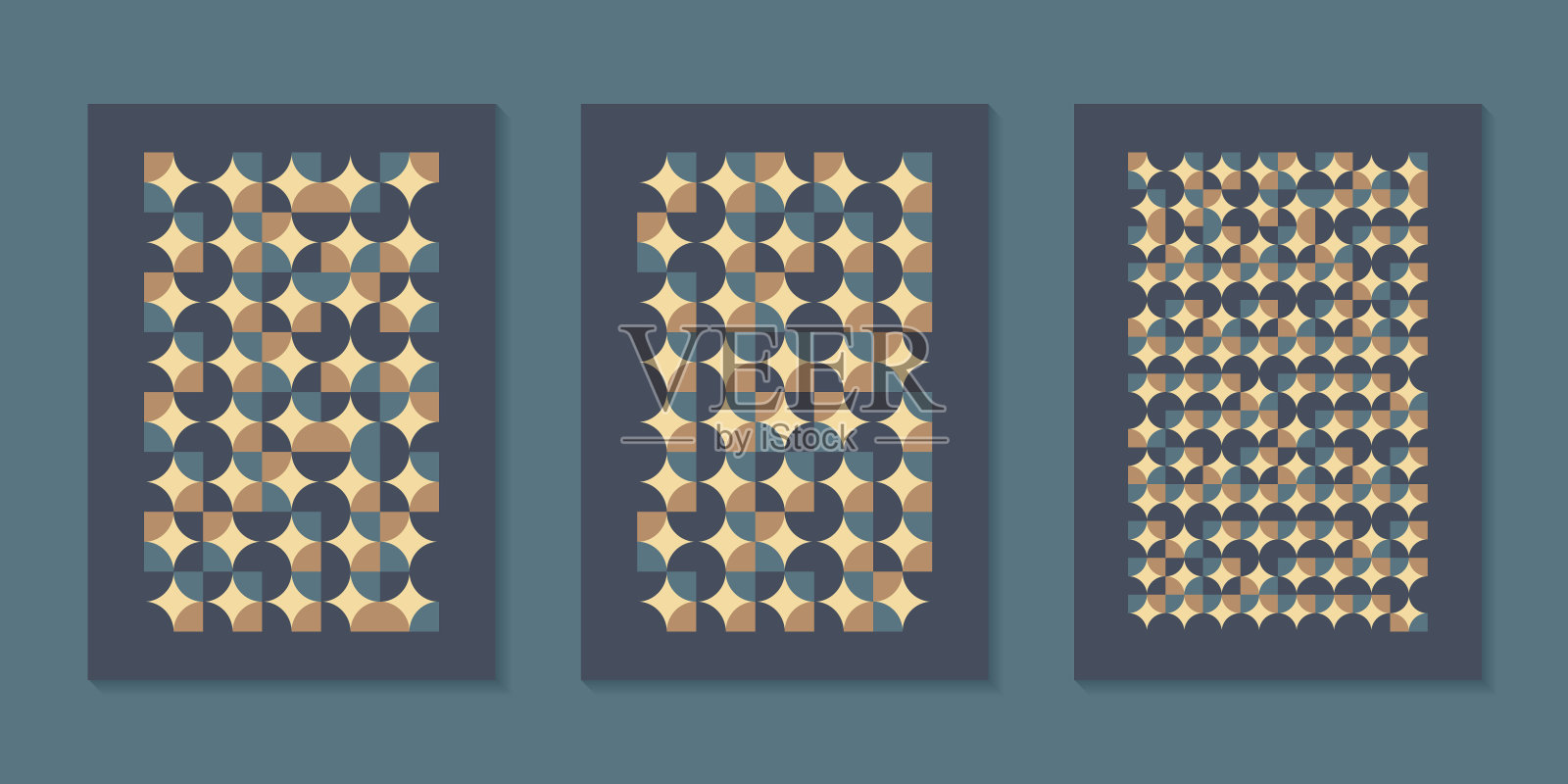 几何极简艺术作品海报与简单的形状和数字。抽象图案设计在斯堪的纳维亚风格的网页横幅，商务展示，品牌包装，织物印刷，壁纸插画图片素材