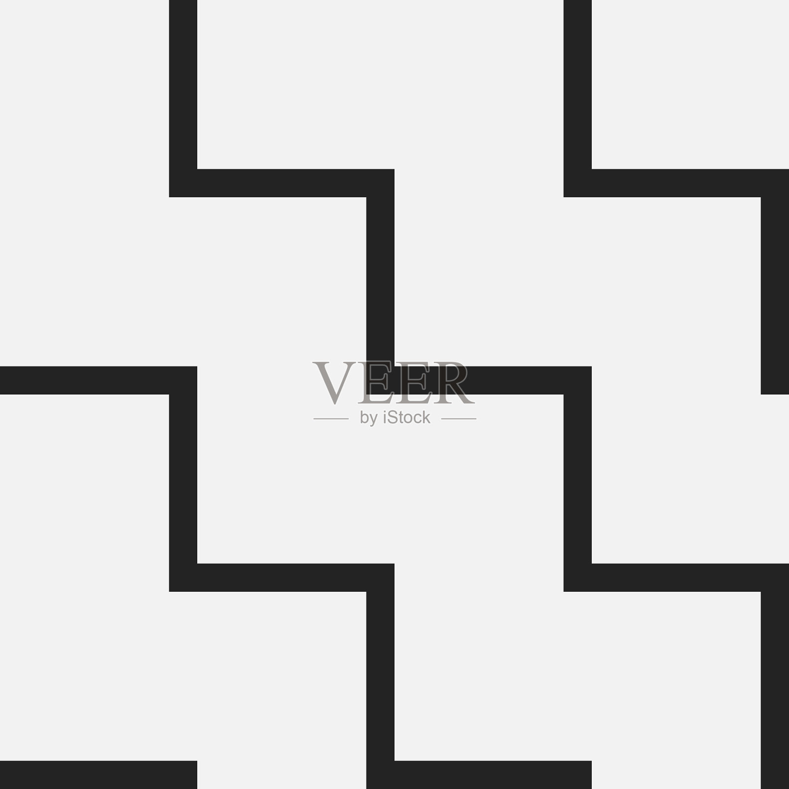 无缝图案，抽象几何背景，锯齿形插画图片素材