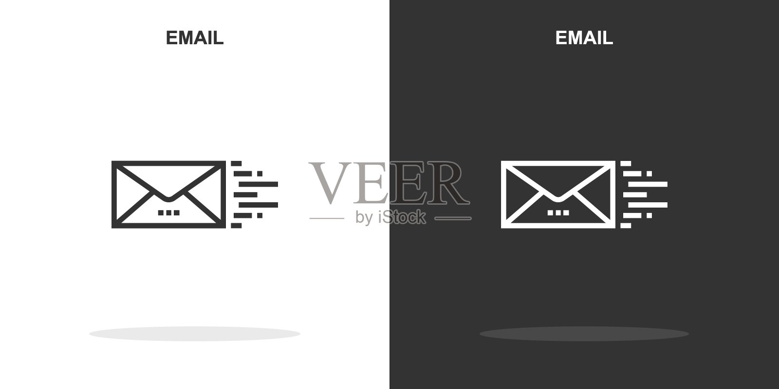 电子邮件图标。简单的轮廓的风格。电子邮件线性迹象。矢量插图孤立在白色背景上。可编辑的stroke EPS 10图标素材