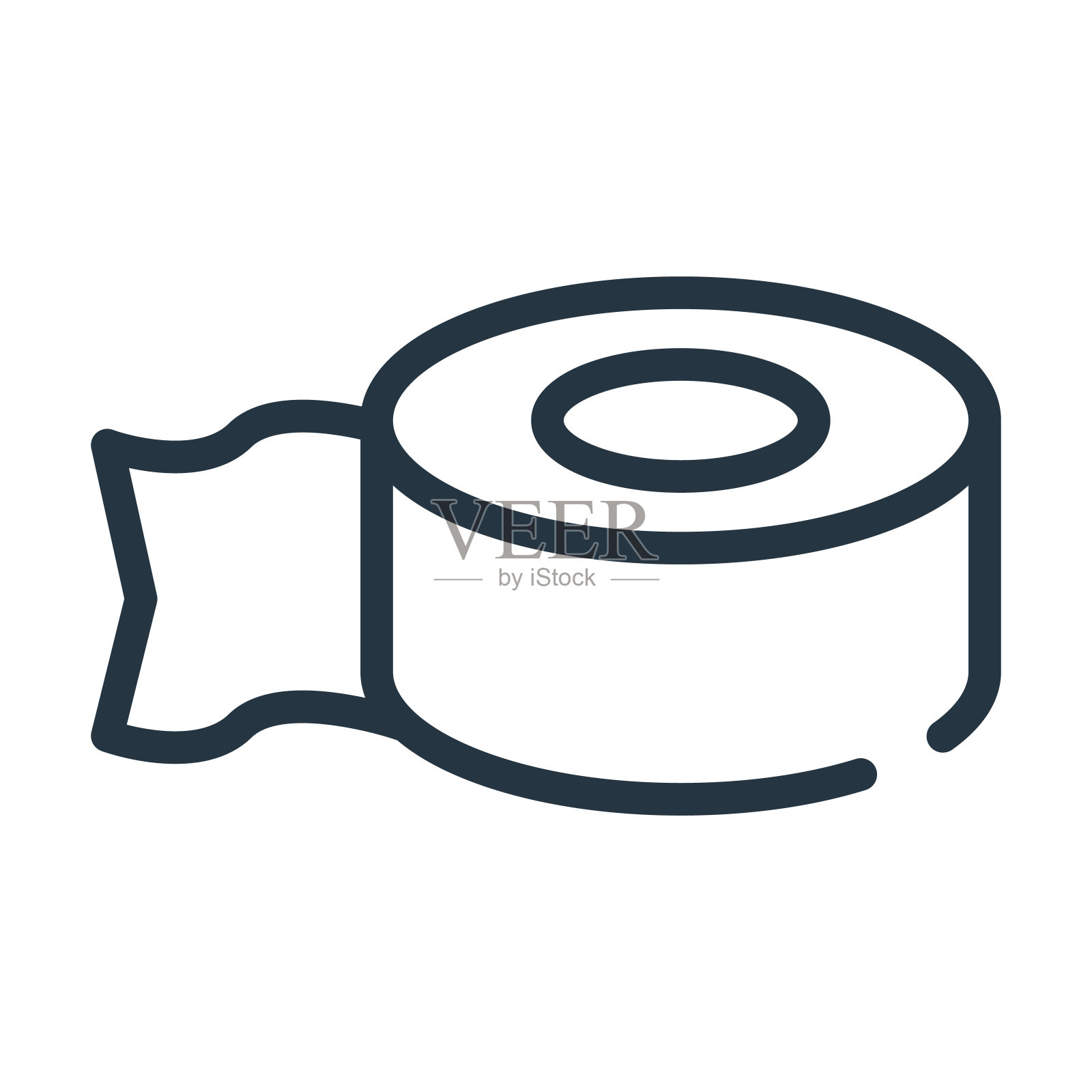 胶带细线图标。胶带，粘线性图标从杂概念孤立轮廓符号。矢量插图符号元素的网页设计和应用程序。图标素材