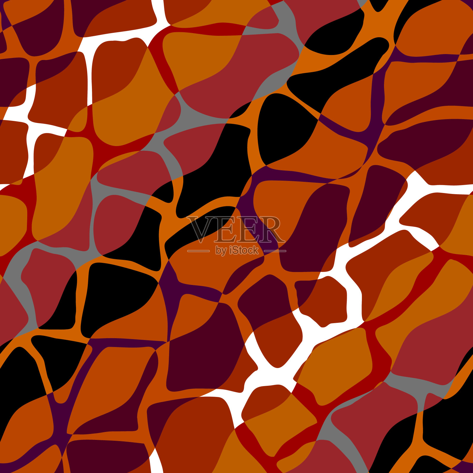 摘要随机棕色部落模式的曲线形状。插画图片素材