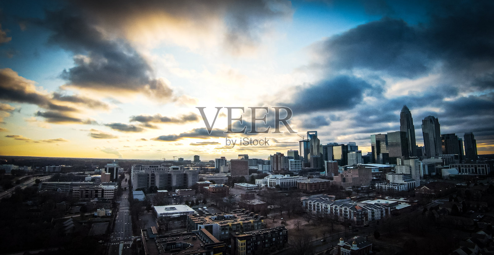 北卡罗来纳州夏洛特的上城照片摄影图片