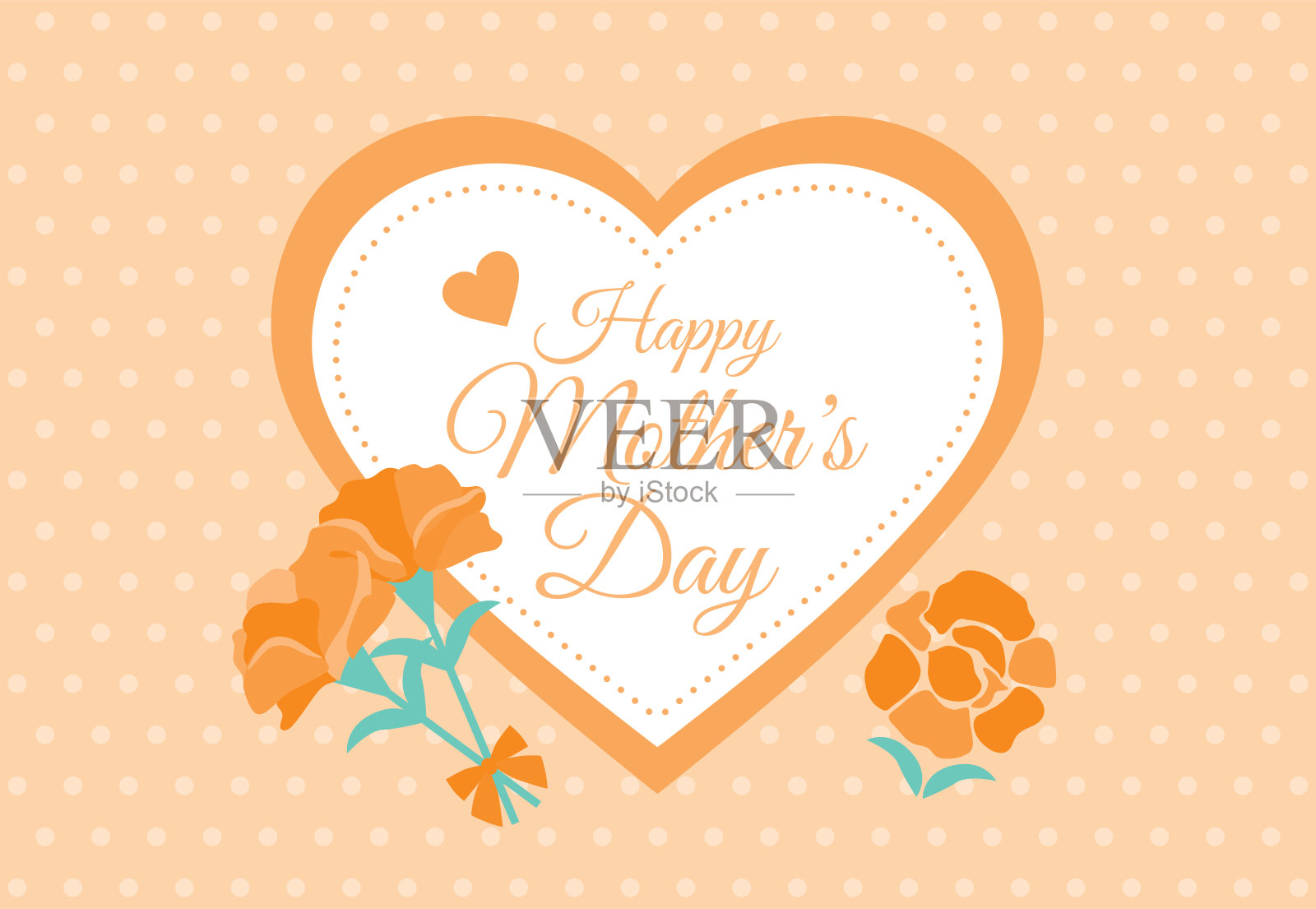 母亲节快乐的背景插图。插画图片素材