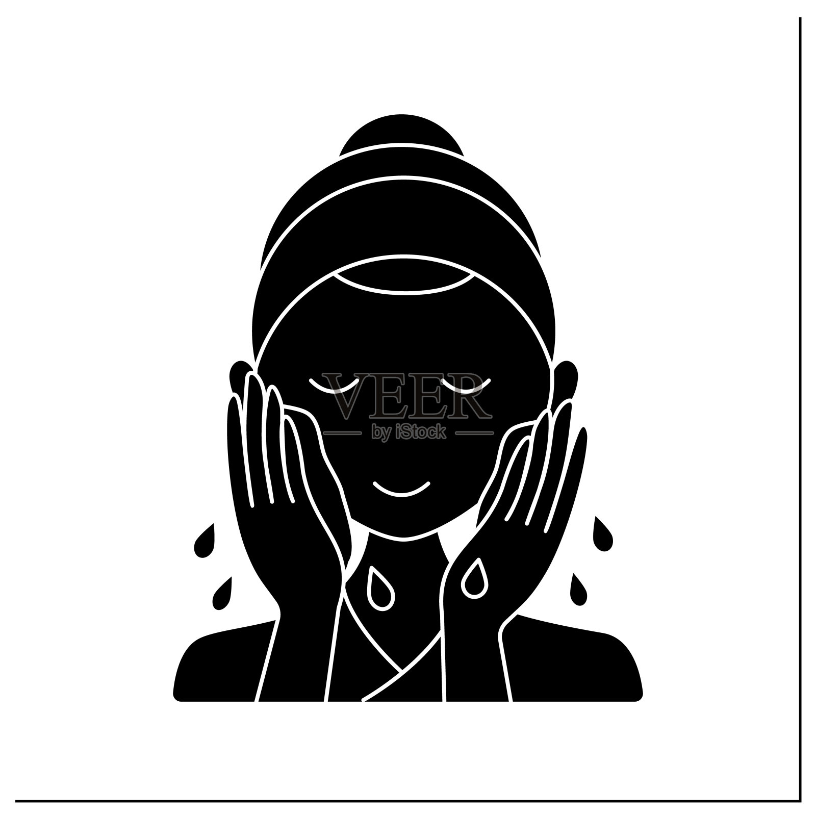 清洗字形图标插画图片素材