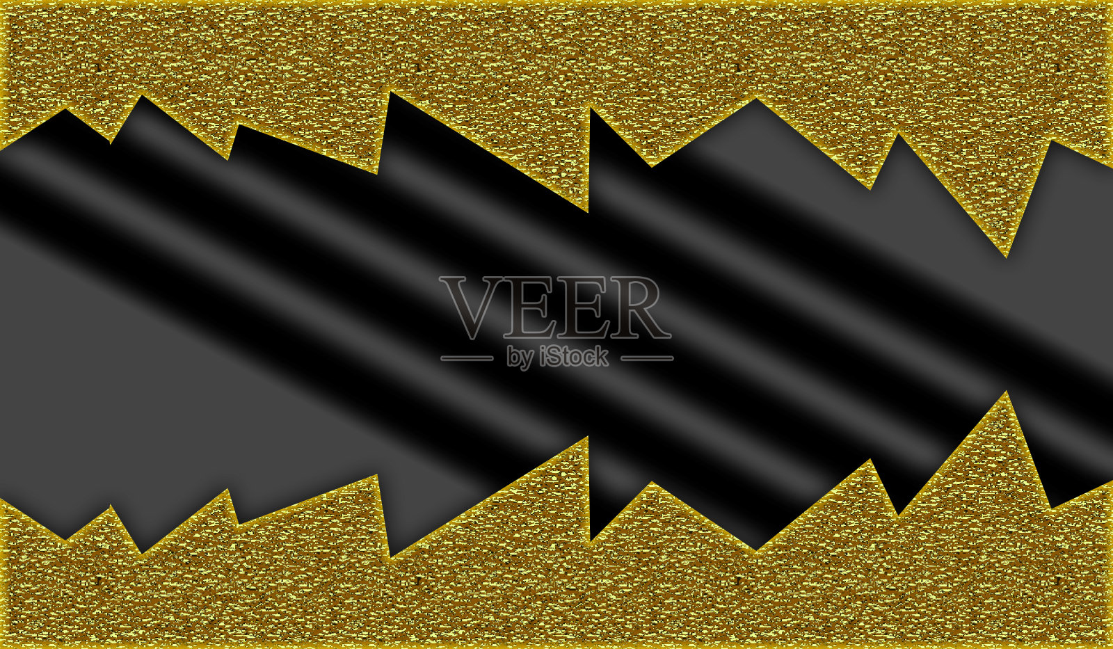 金色水晶和黑色几何背景。照片摄影图片