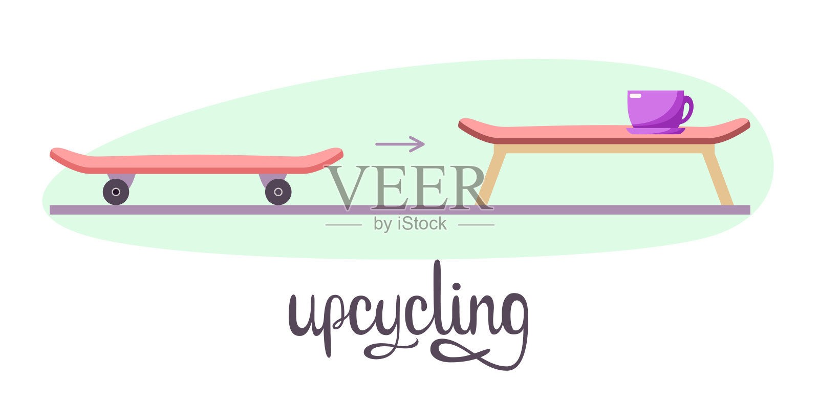 用滑板做一张桌子插画图片素材