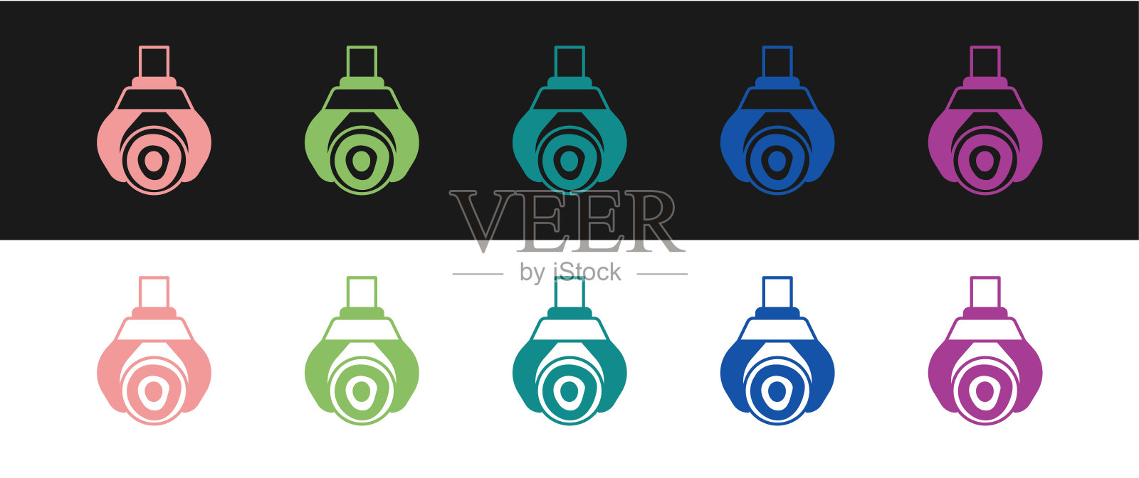 设置抓斗起重机抓取日志图标孤立在黑白背景上。森林工业。用于木材干木生产的工业起重机。向量图标素材