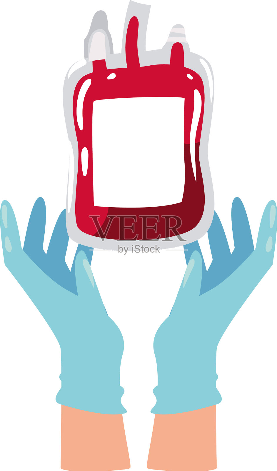 手和血袋设计元素图片