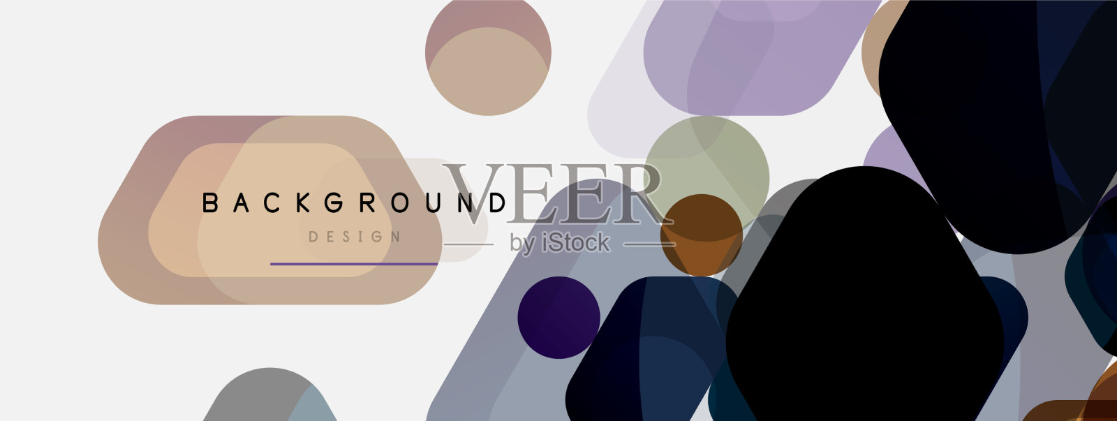 彩色气泡和圆形几何形状上插画图片素材