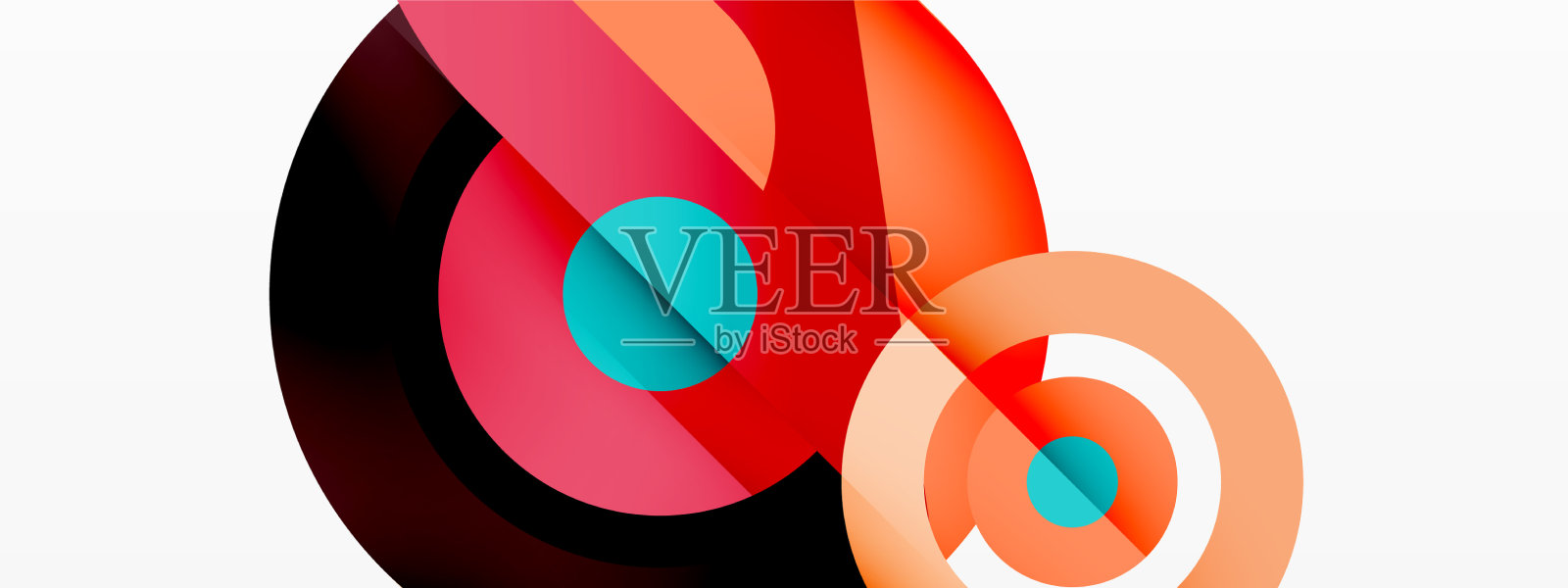 圆环和圆形几何抽象背景插画图片素材