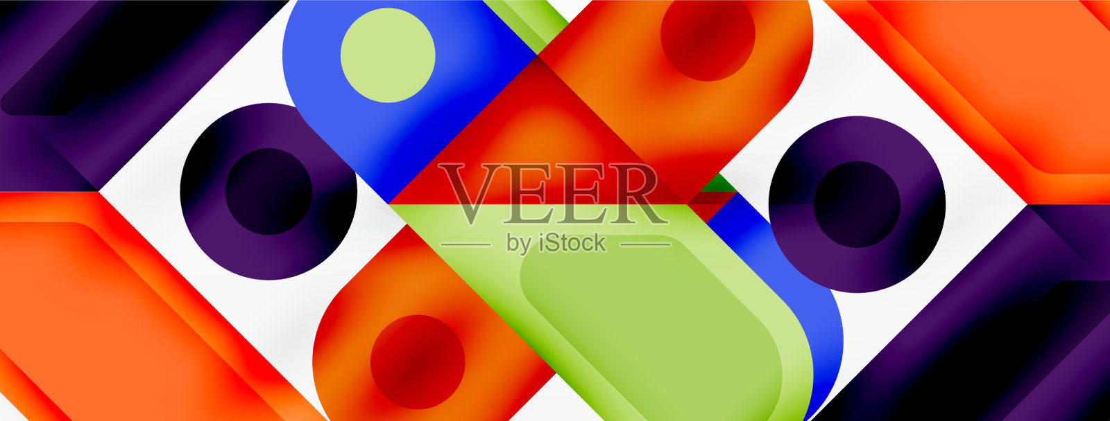 正方形和圆形最小抽象背景插画图片素材