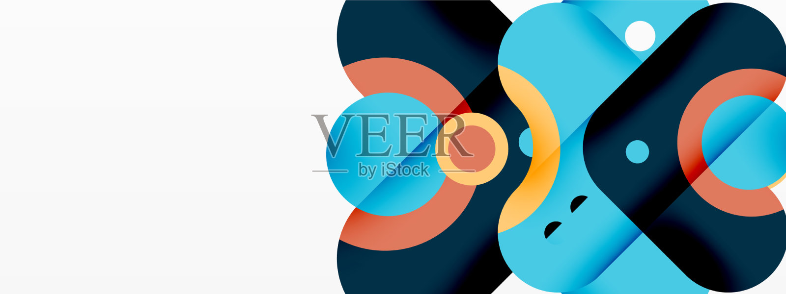 创意几何壁纸最小气泡箭头插画图片素材