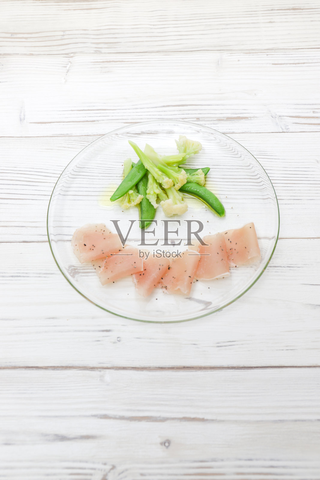 生火腿沙拉照片摄影图片