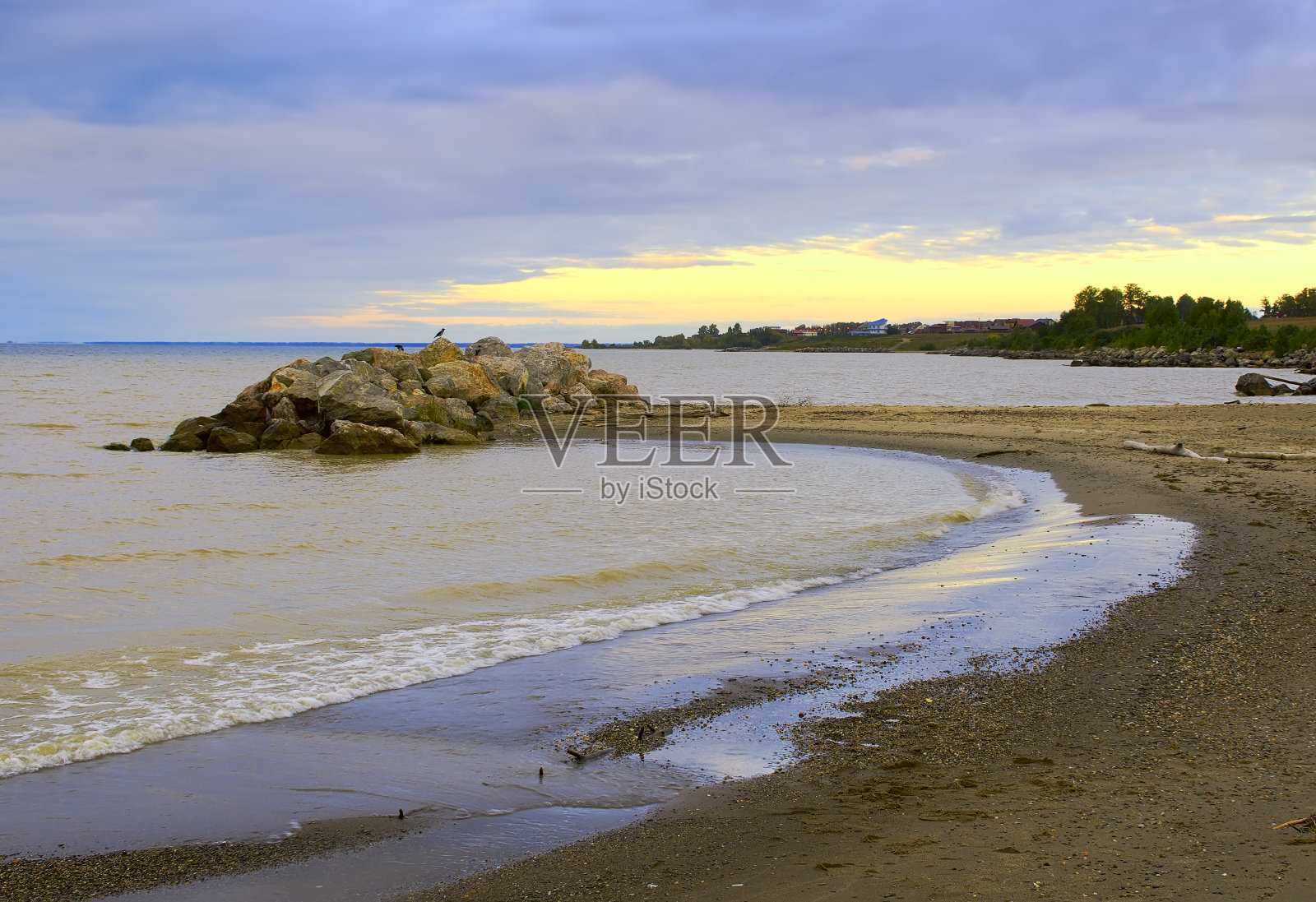 Ob海的海岸照片摄影图片