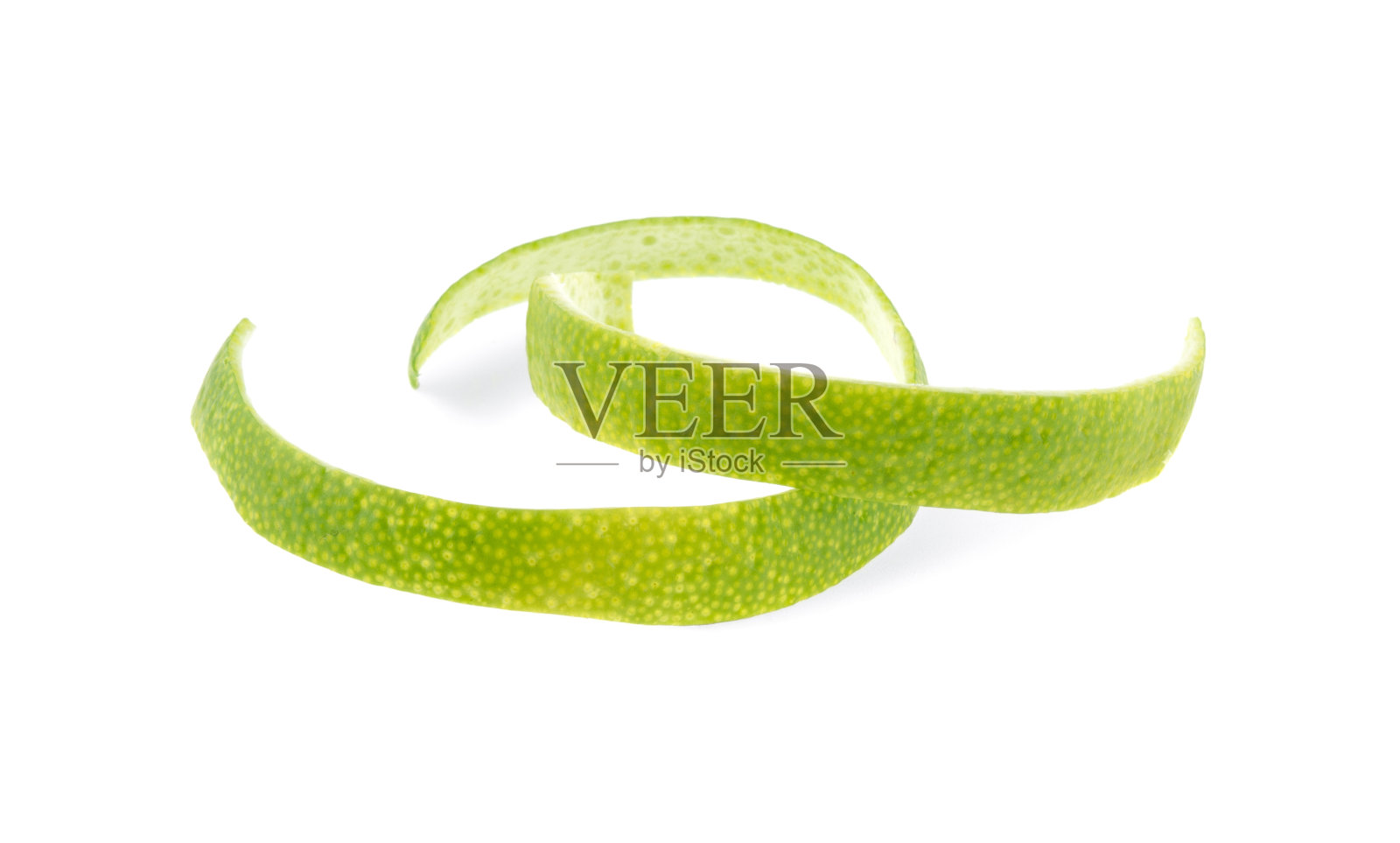 石灰皮螺旋孤立在白色背景上照片摄影图片