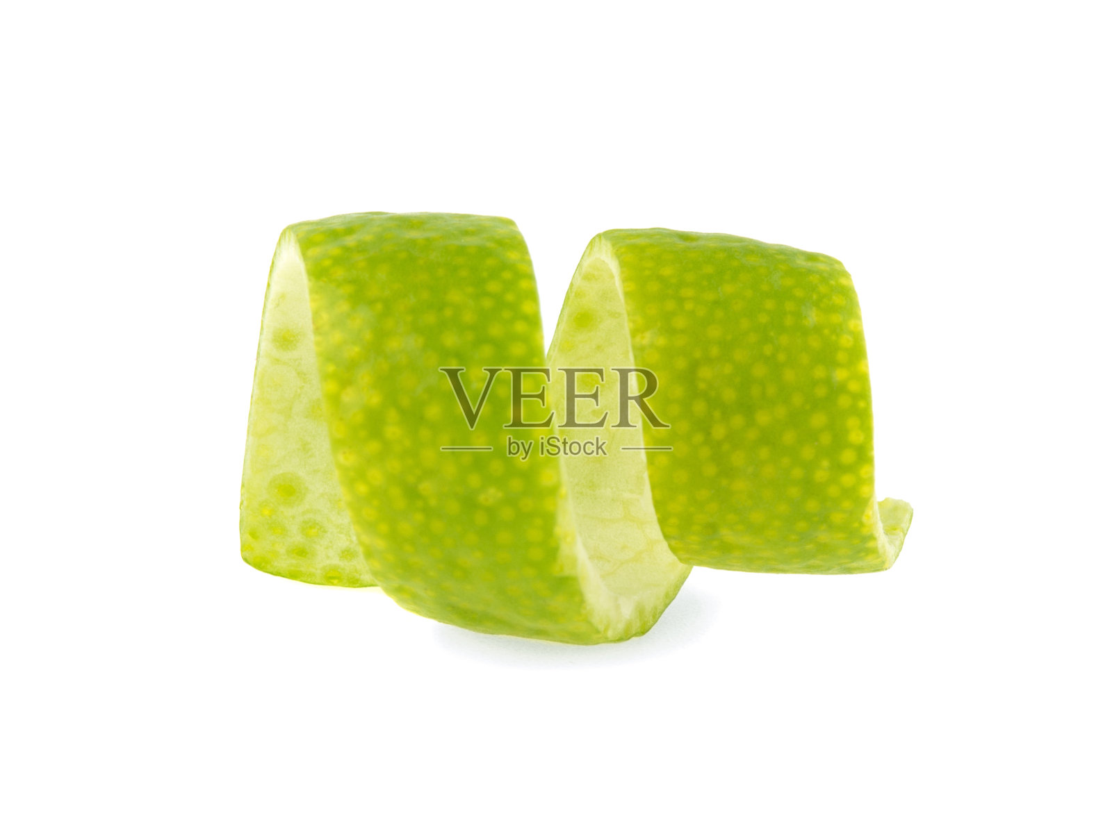 石灰皮螺旋孤立在白色背景上照片摄影图片