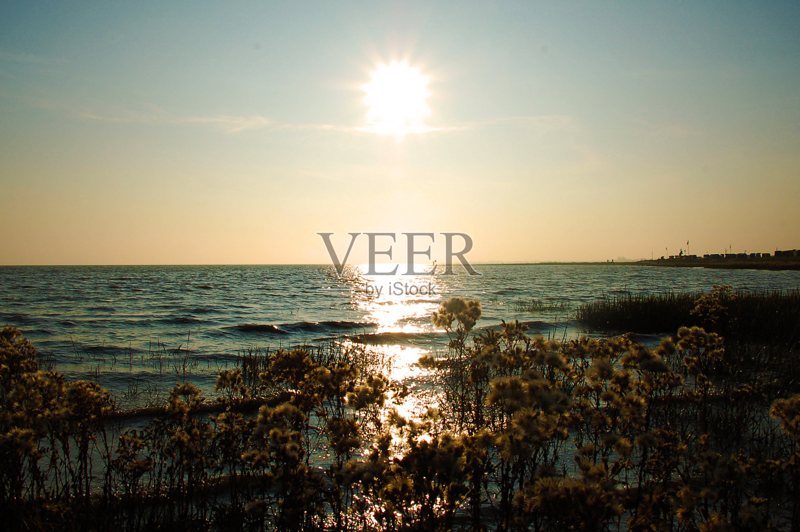 北海的日落照片摄影图片