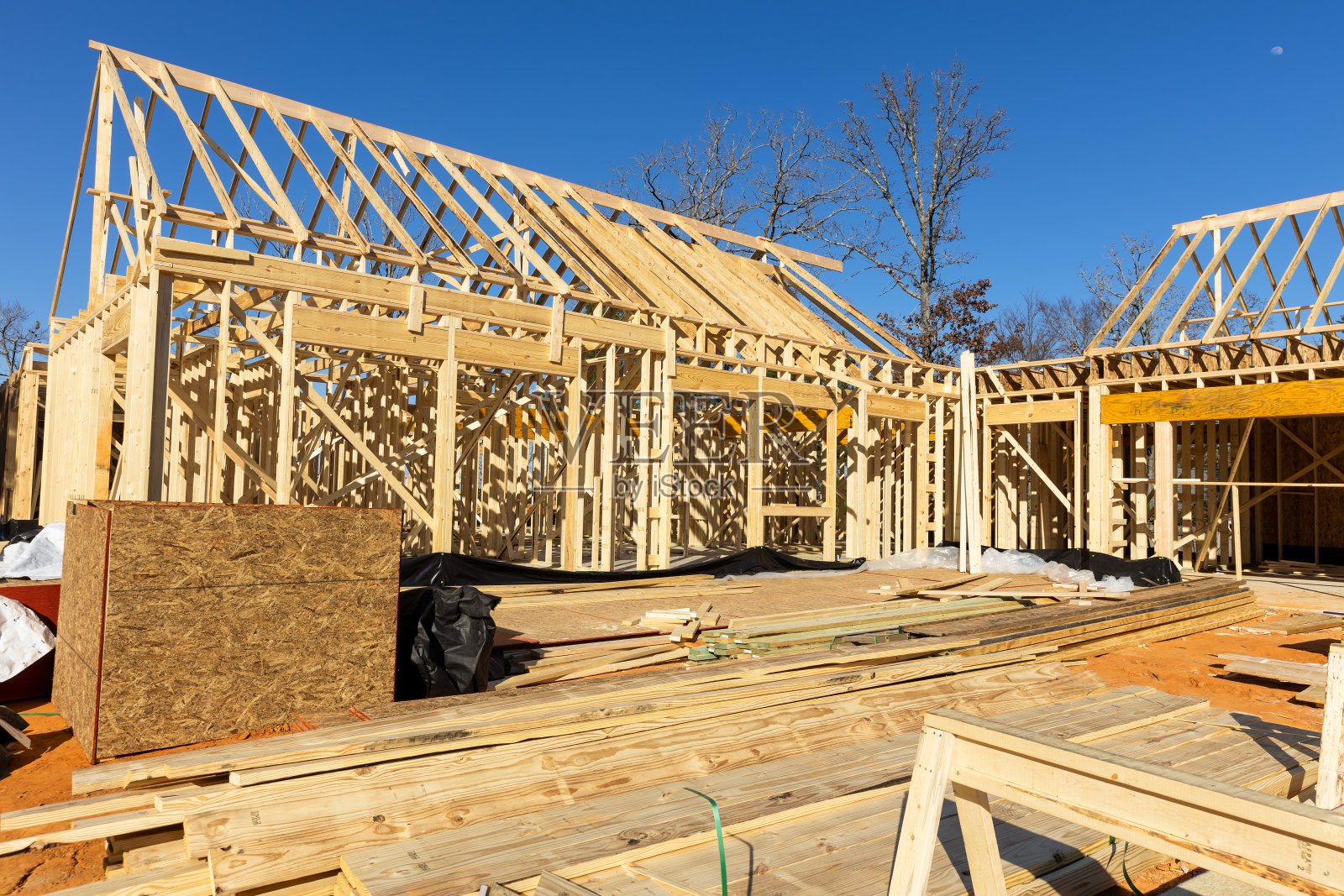 新房子正在建造中照片摄影图片