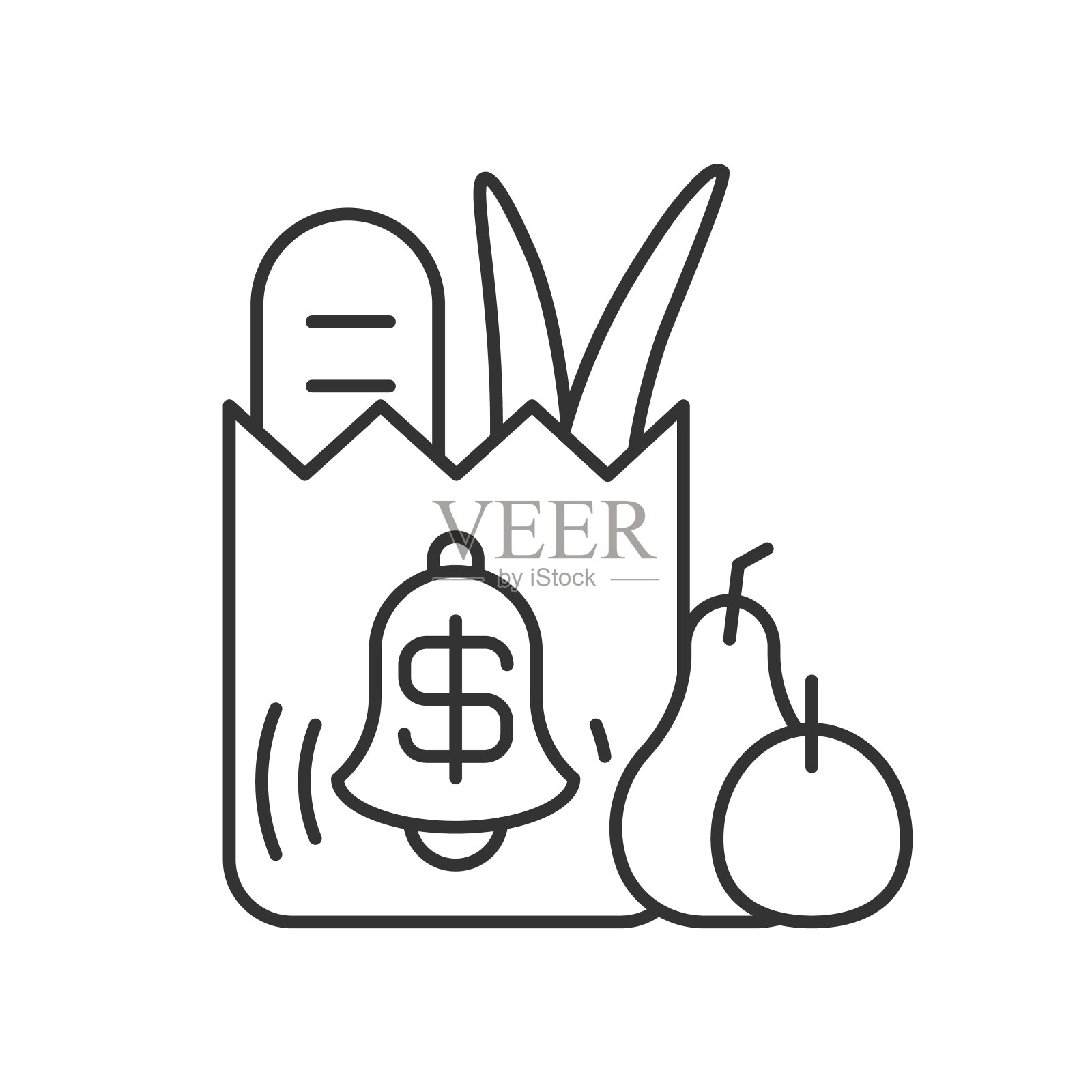 杂货店送货订阅。行图标图标素材