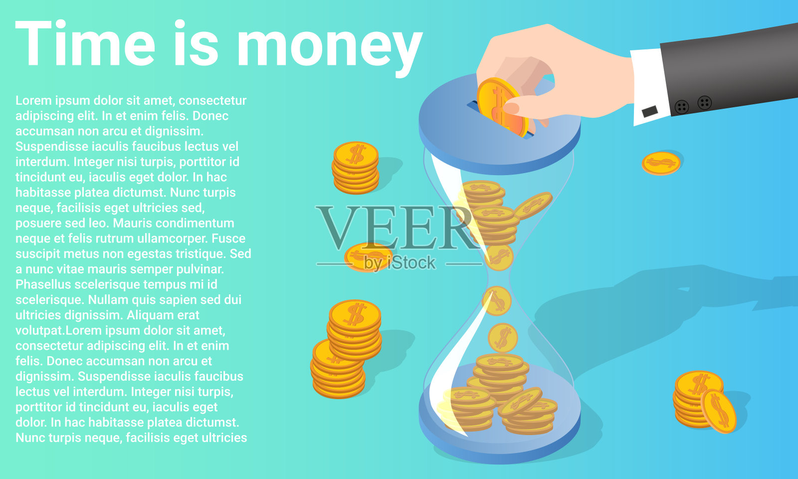 时间就是金钱插画图片素材