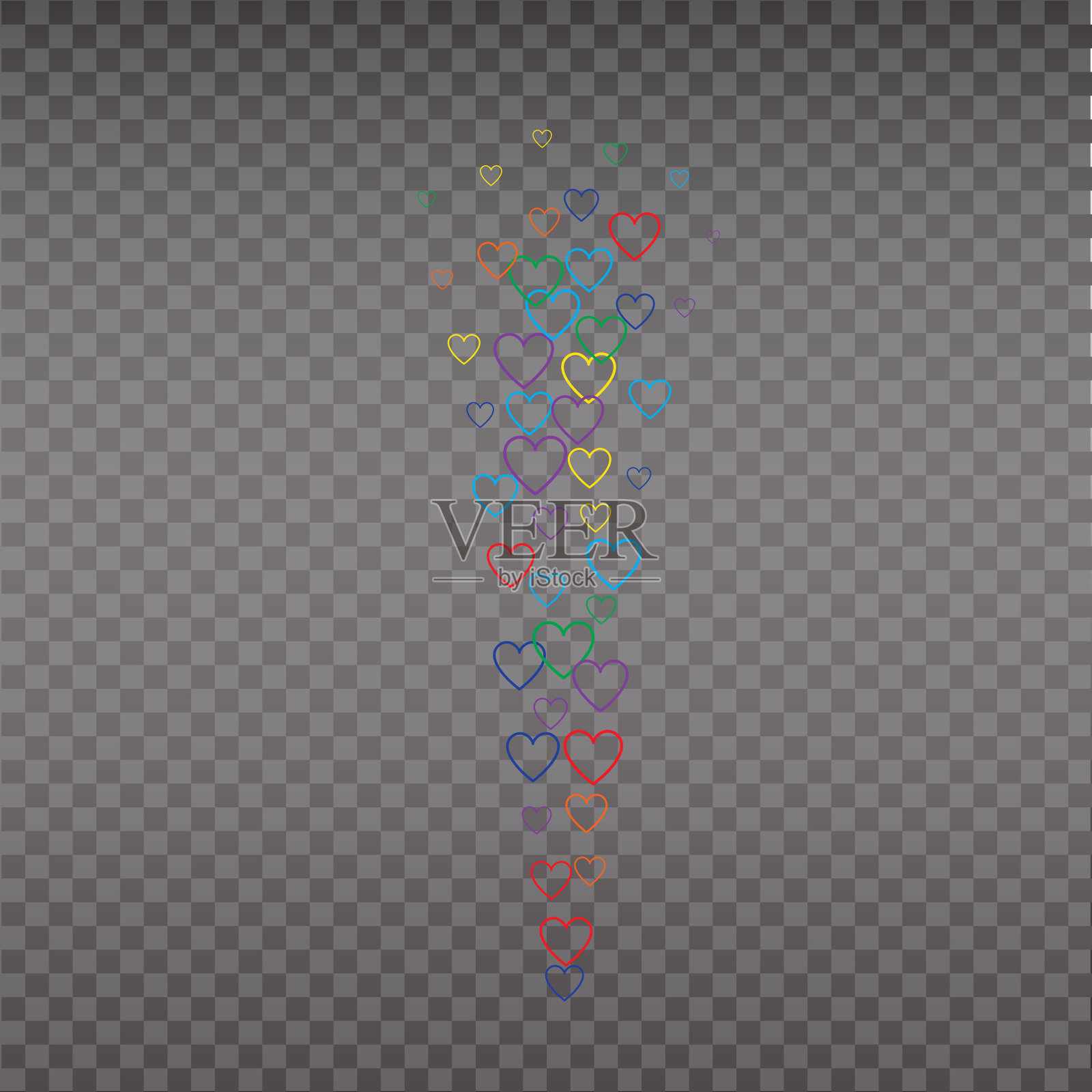 活得像，放飞彩心为流。直播视频和飞行点赞。社交媒体元素下降。插画图片素材