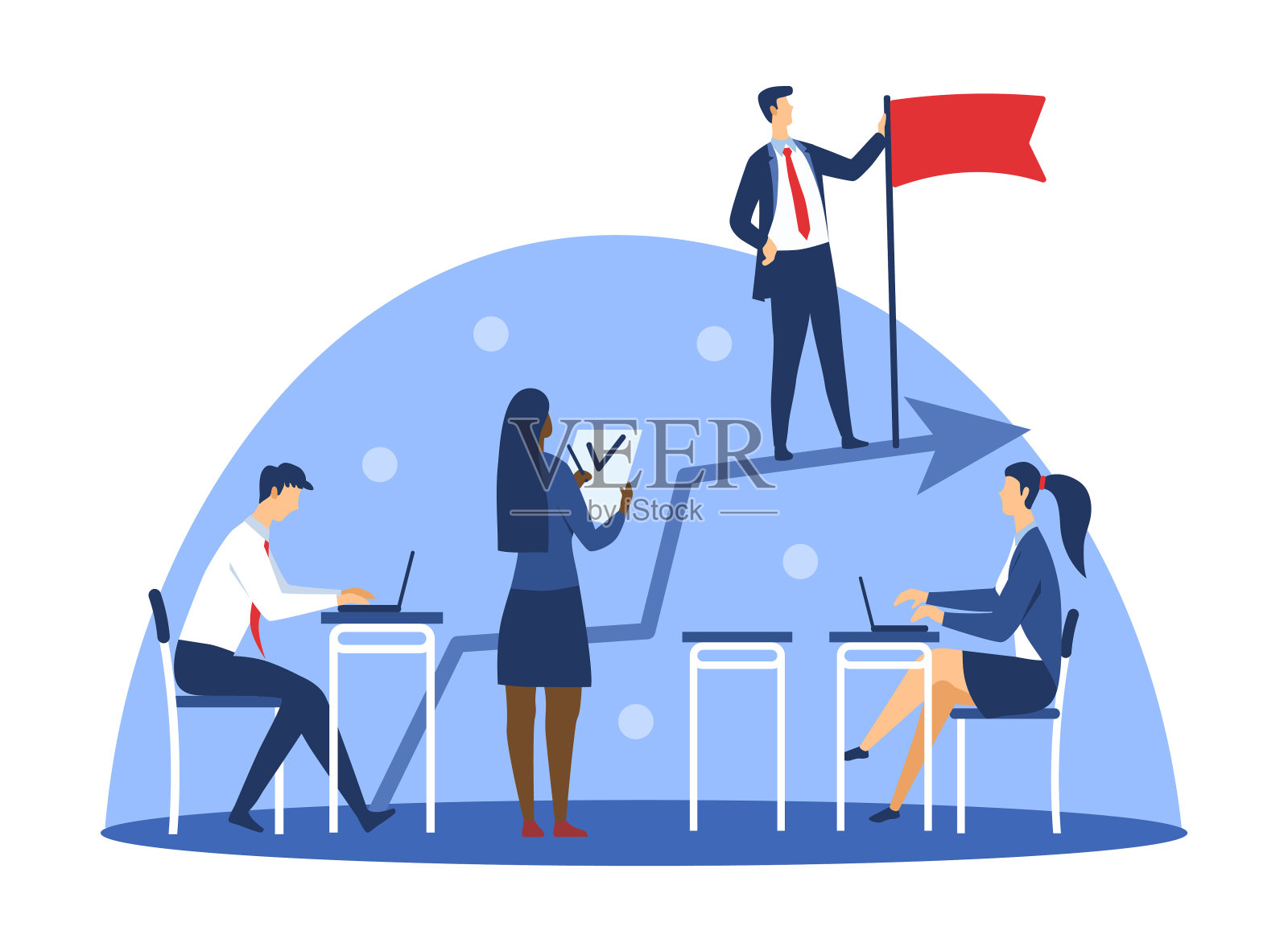 商业领袖的概念插画图片素材