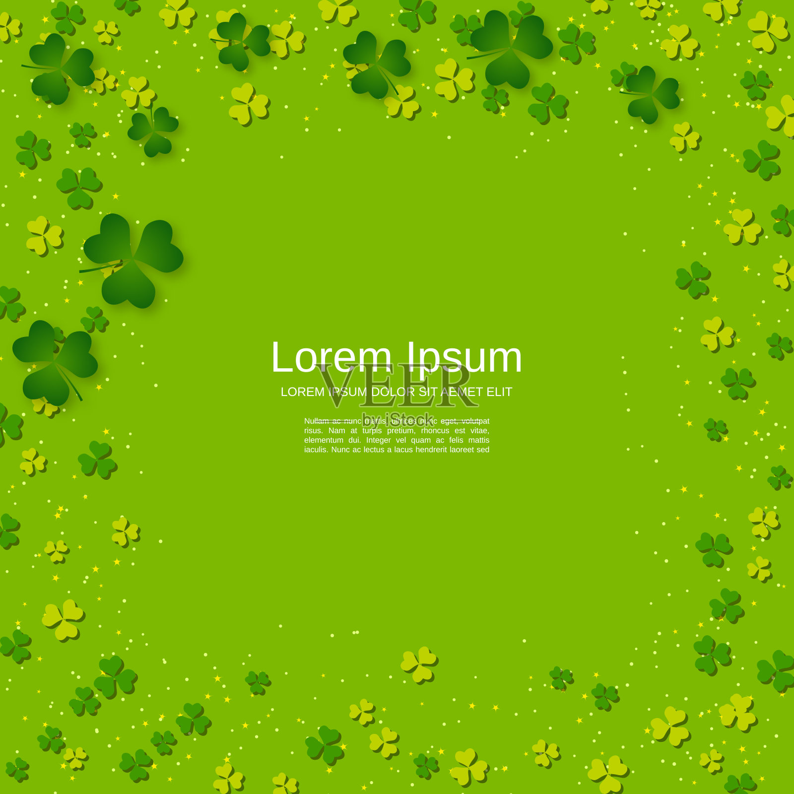 圣帕特里克节快乐矢量背景插画图片素材