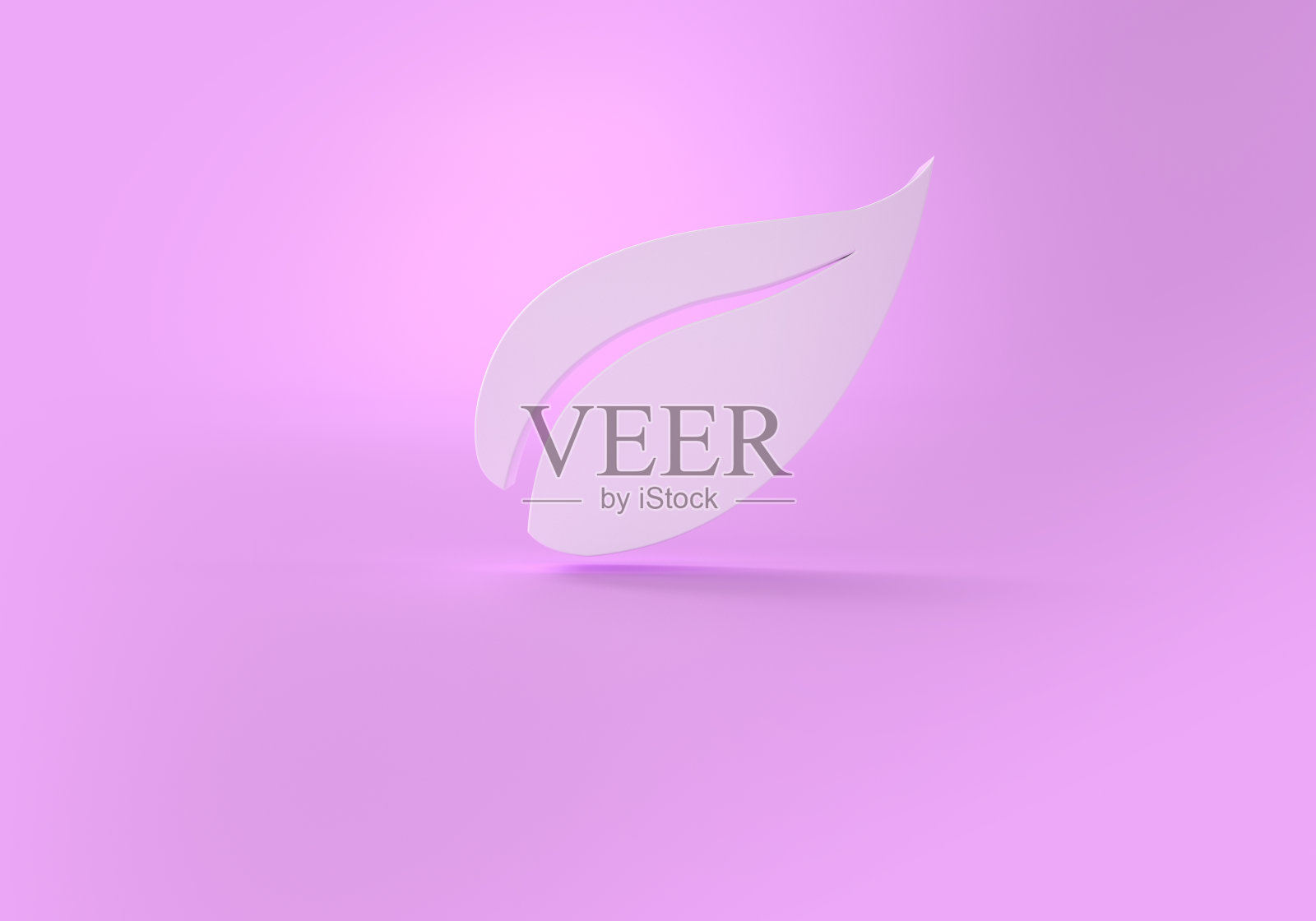 叶子形状图标孤立的颜色背景。照片摄影图片