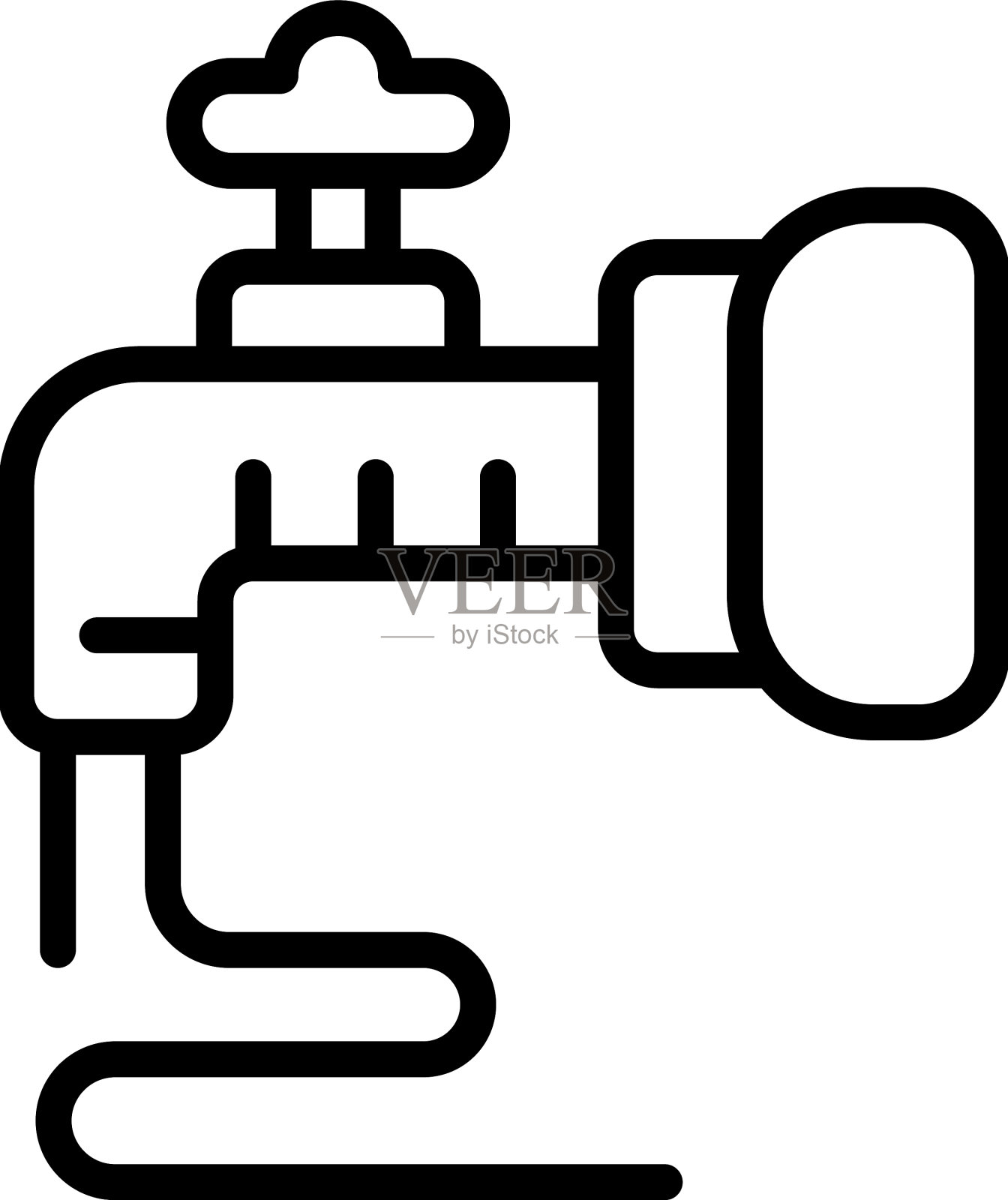 水龙头冲洗图标概述家庭服务插画图片素材