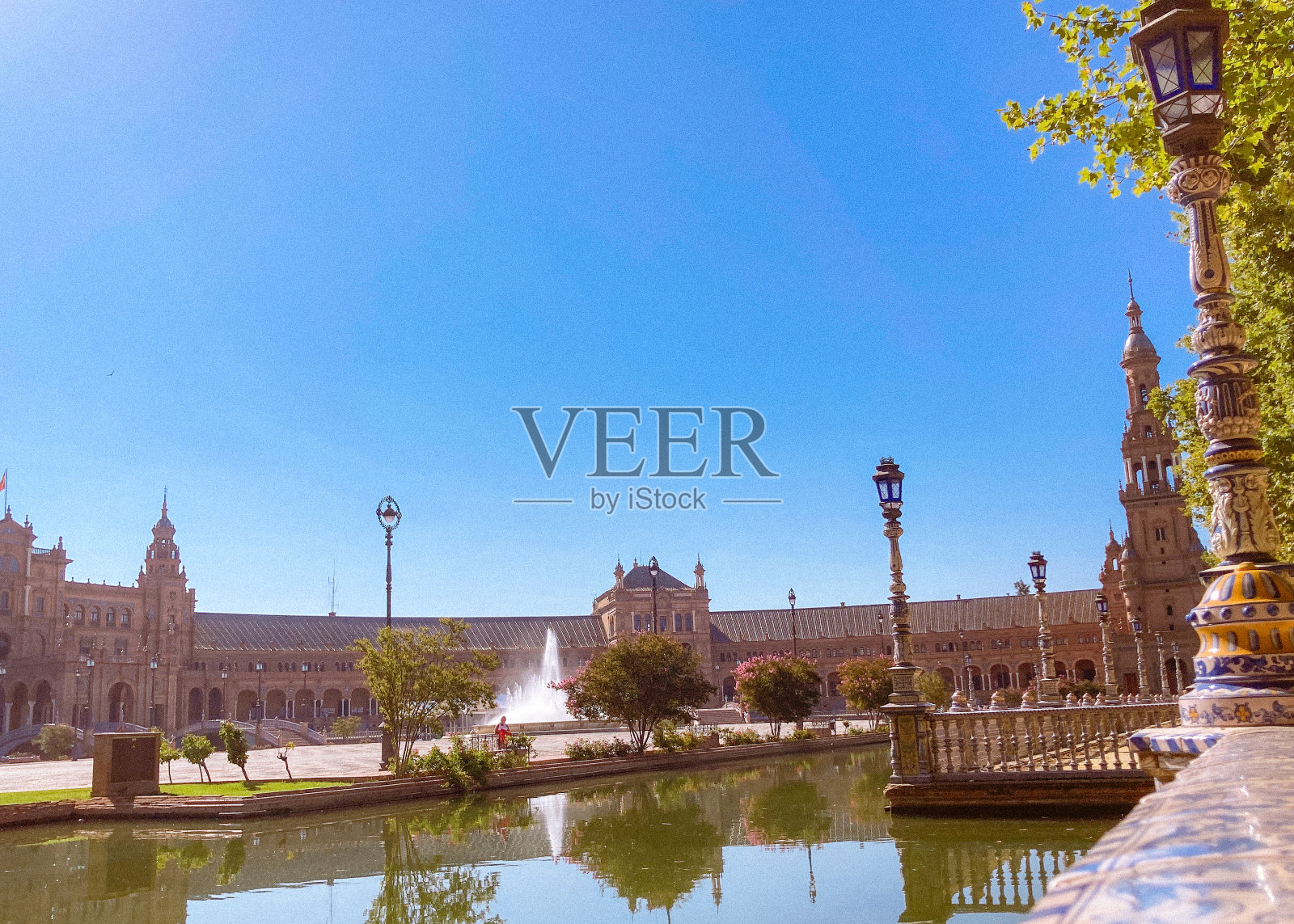 西班牙塞维利亚的西班牙广场照片摄影图片