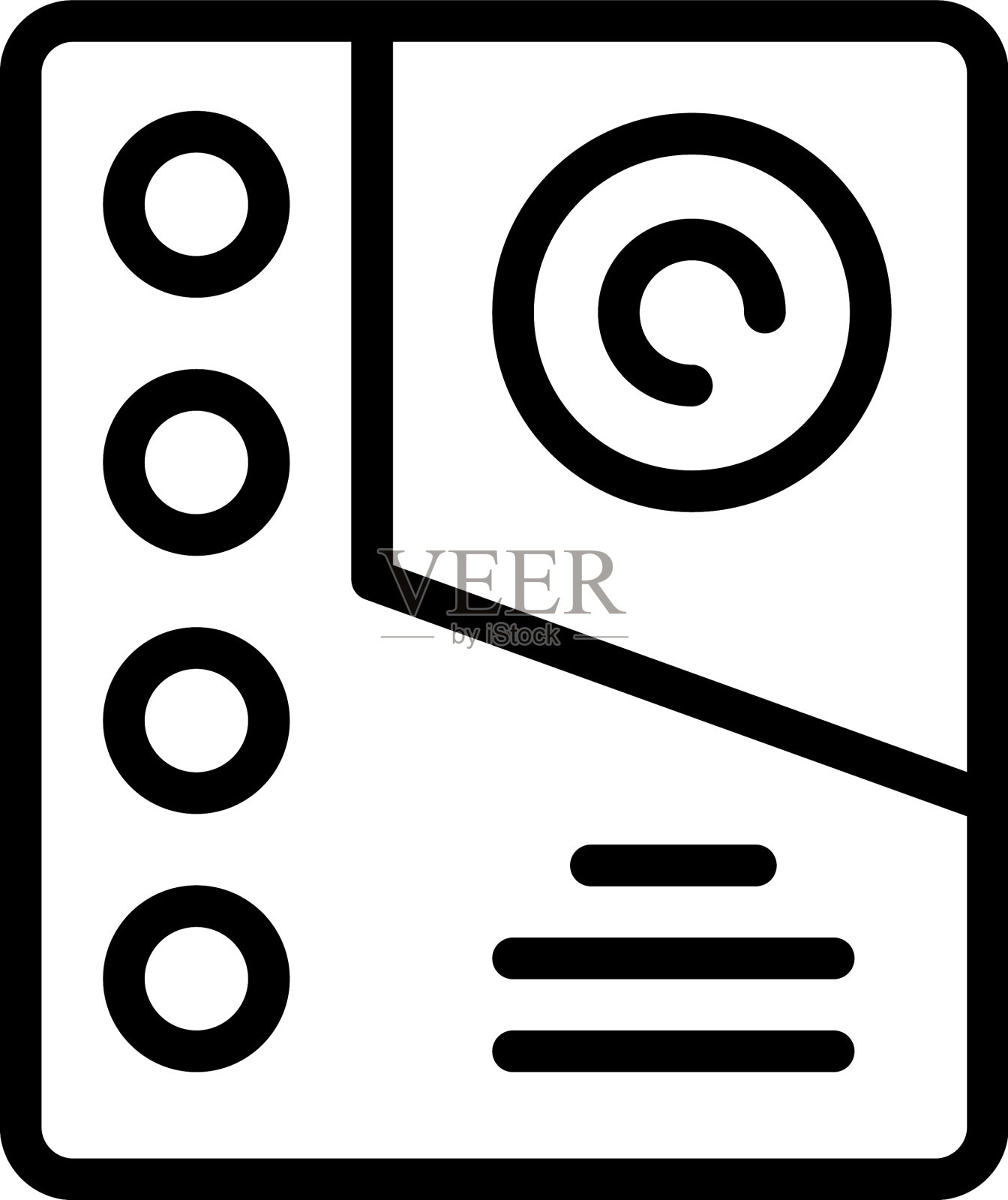 现代视频对讲图标轮廓相机插画图片素材