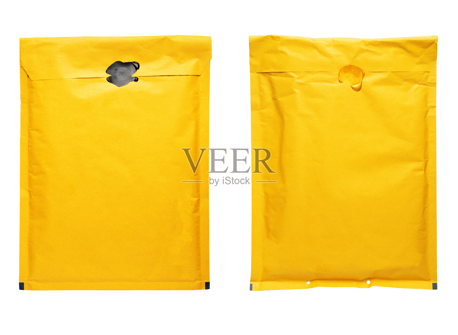 白色背景的厚信封照片摄影图片