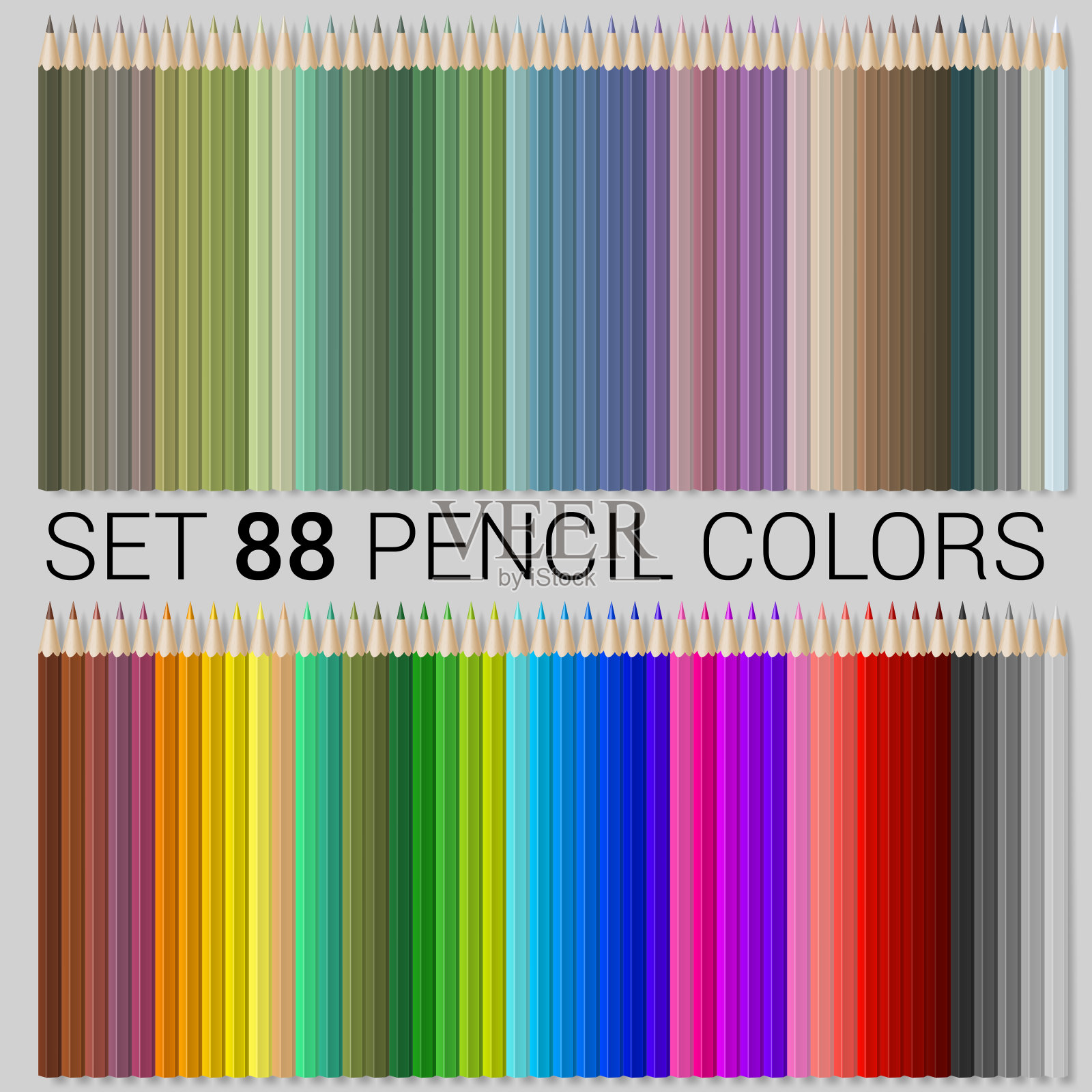 铅笔集插画图片素材