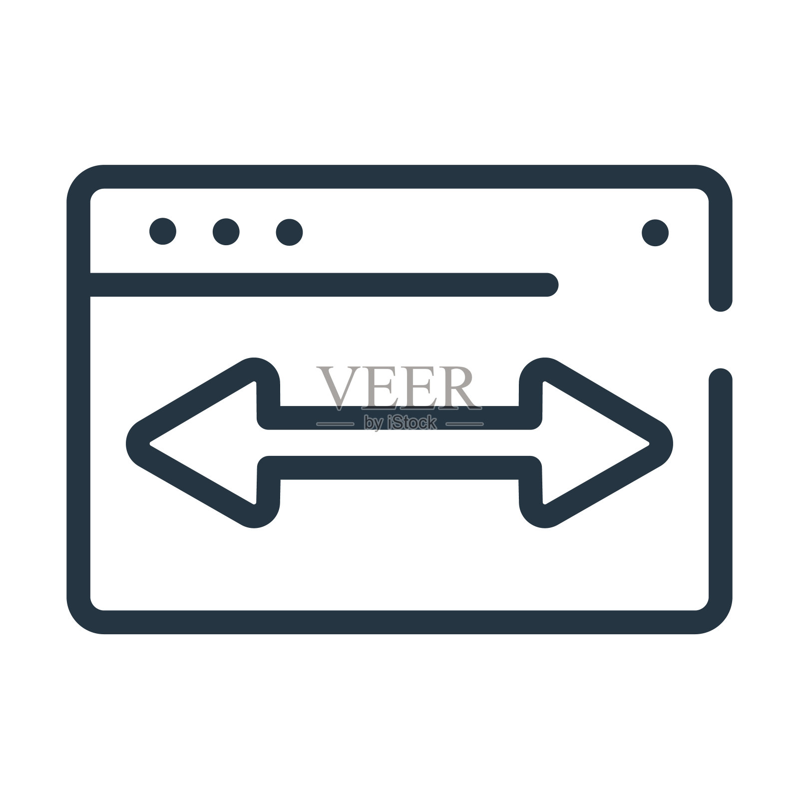 间隙细线图标。差距，从用户界面概念孤立的轮廓符号找到线性图标。矢量插图符号元素的网页设计和应用程序。图标素材