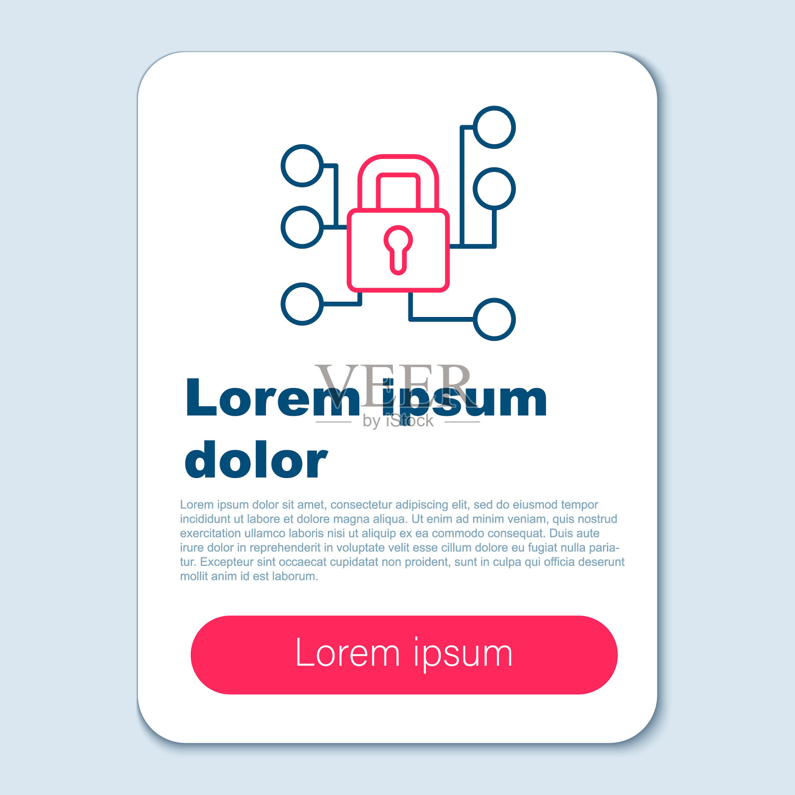 在线网络安全图标孤立在灰色背景上。数字电路板上的闭合挂锁。安全的概念。数字数据保护。色彩斑斓的轮廓的概念。向量设计模板素材