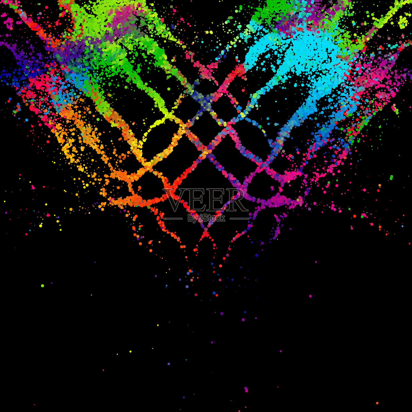 现代风格的明亮抽象形象。插画图片素材