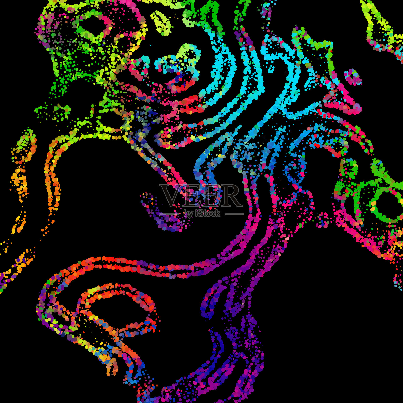 现代风格的明亮抽象形象。插画图片素材