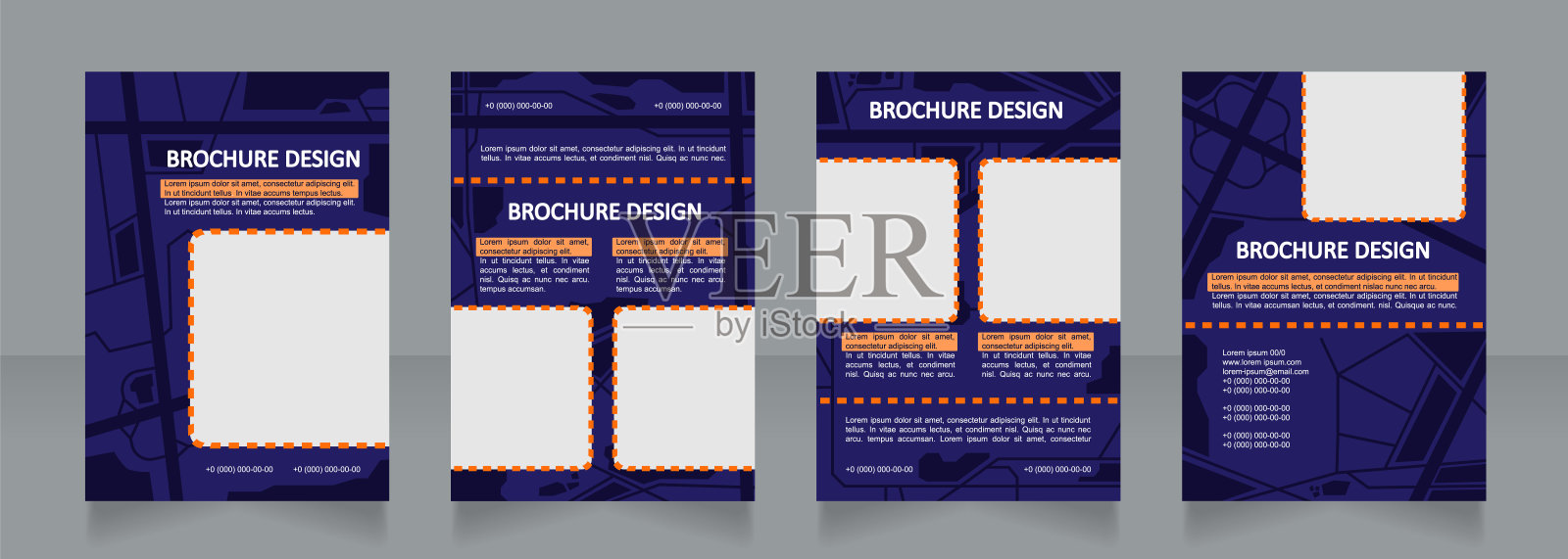 城市园林绿化蓝空白画册设计设计模板素材