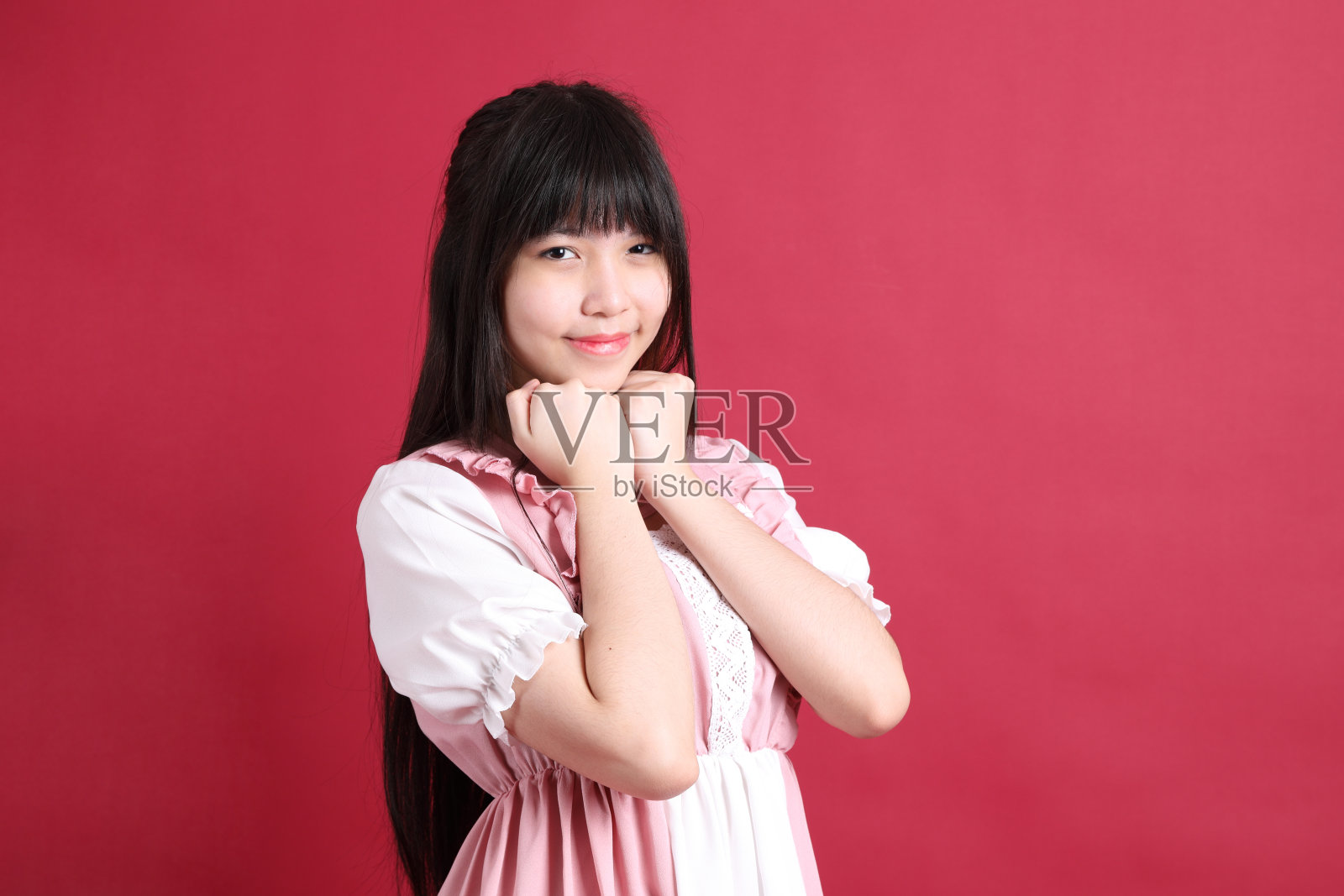 可爱的少女照片摄影图片