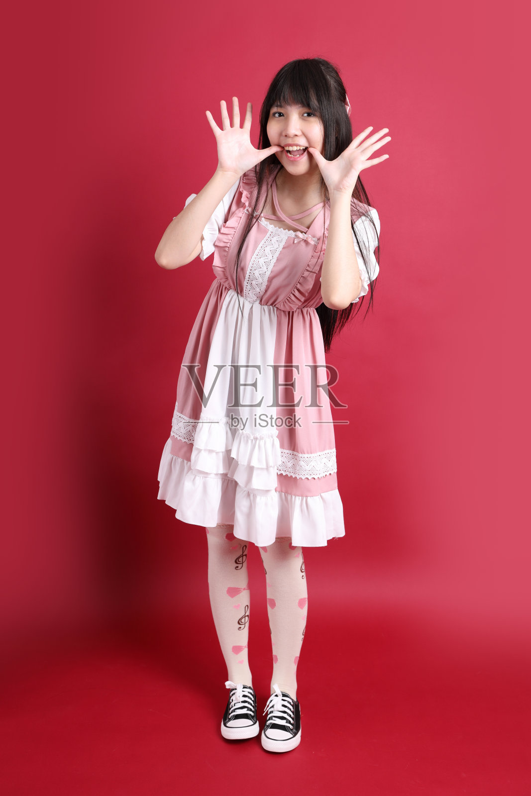 可爱的少女照片摄影图片