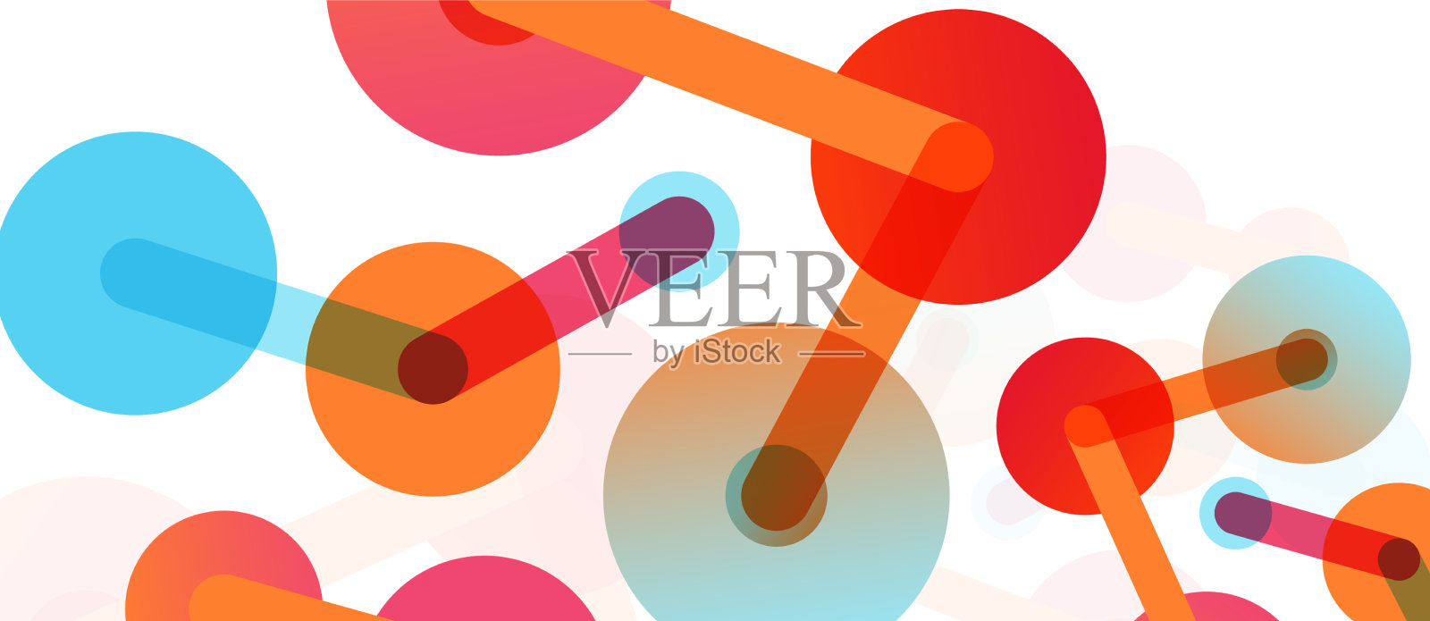 抽象背景的圆点由线连接设计元素图片