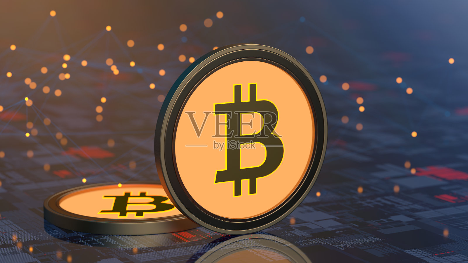 加密货币比特币概念背景照片摄影图片