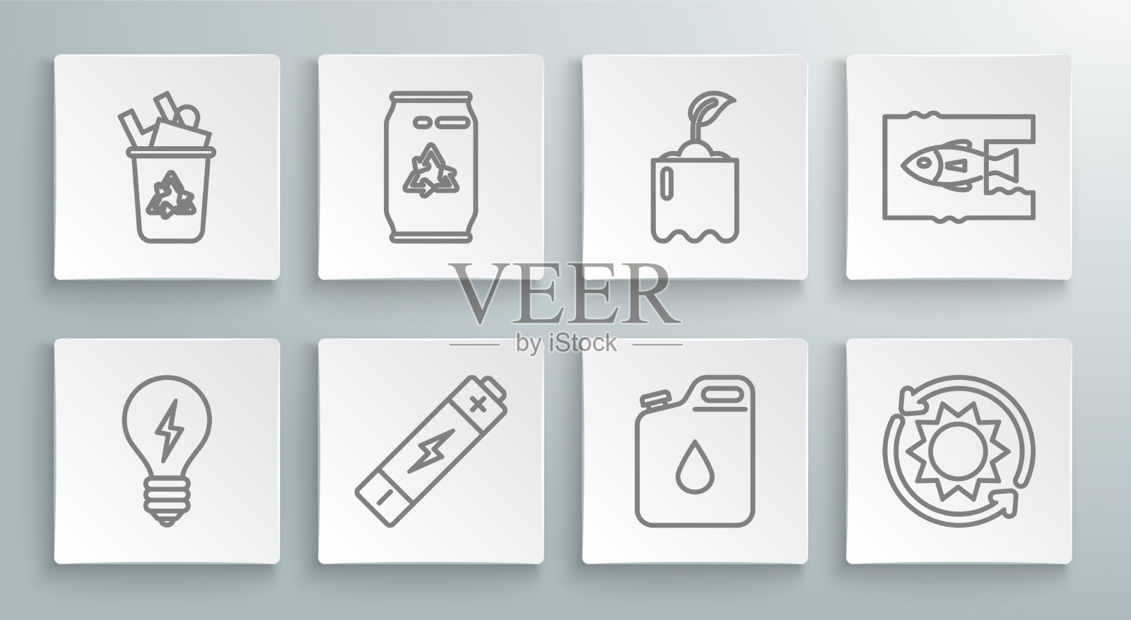 设置有闪电标志的线灯泡即可图标素材