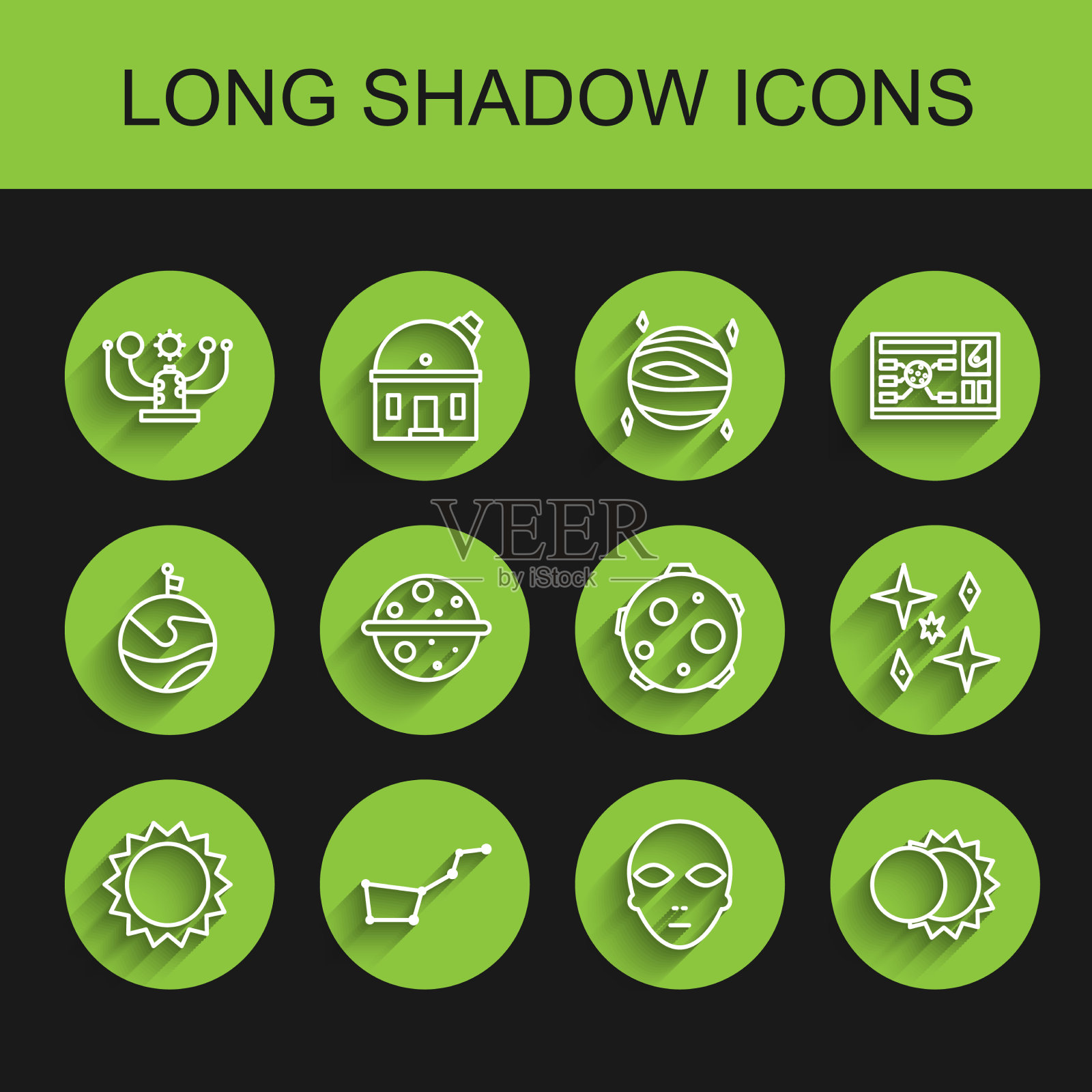 日落线太阳大熊星座太阳图标素材