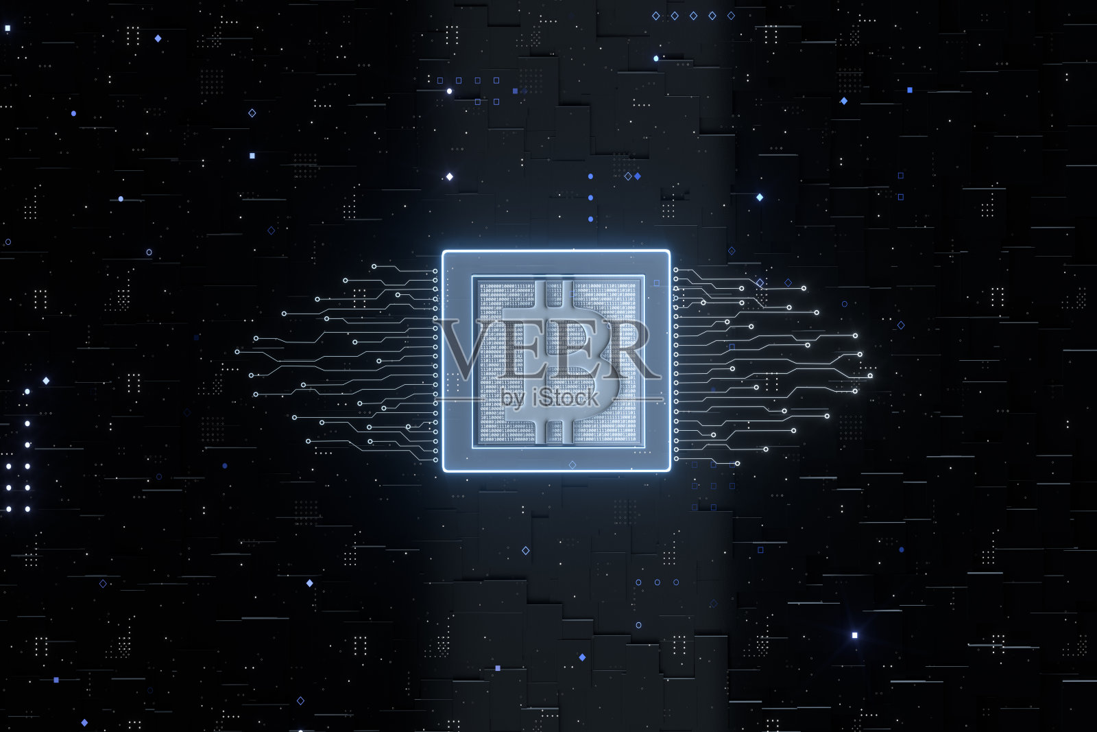 比特币加密货币-现代经济3d的未来照片摄影图片