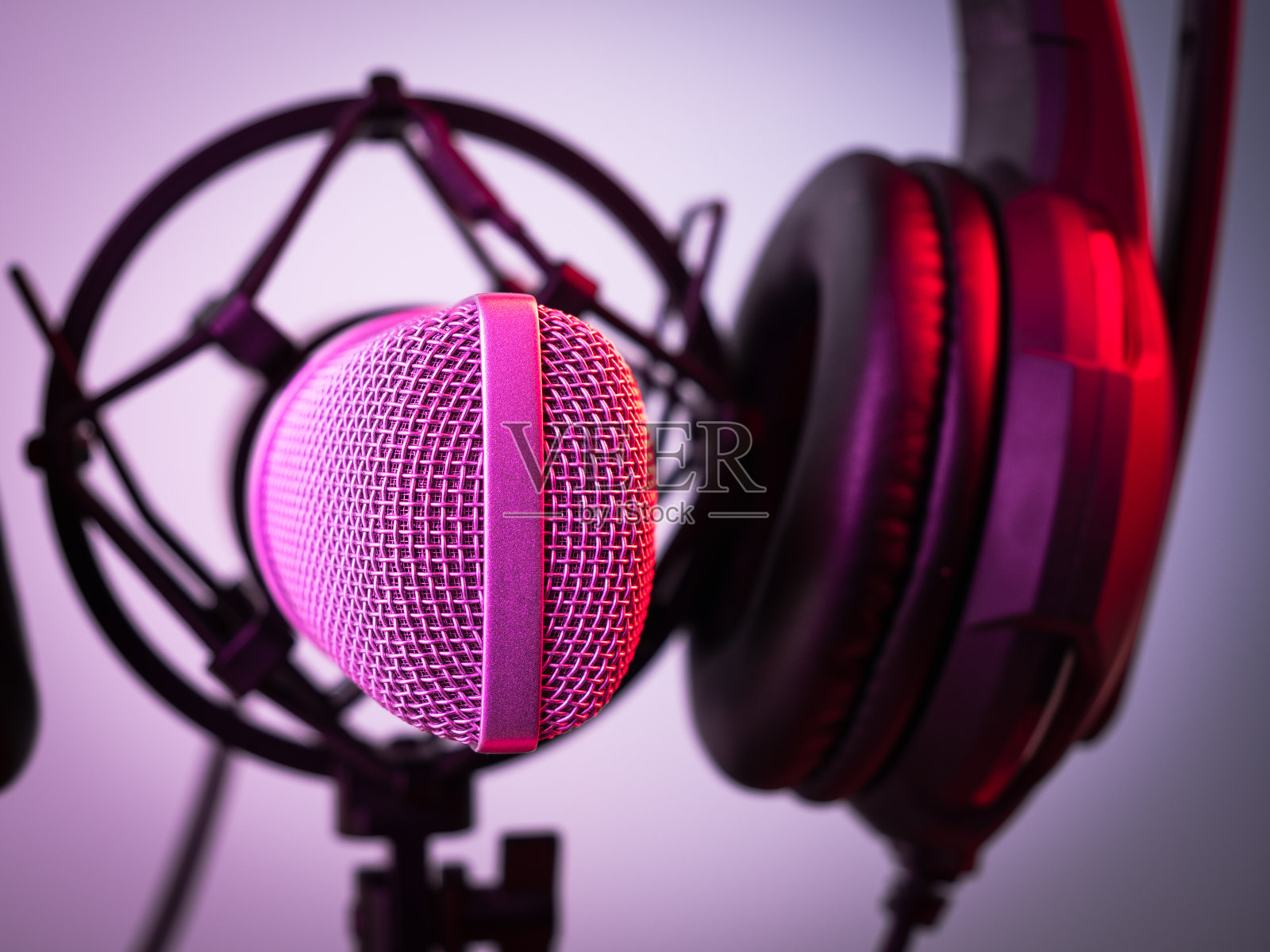 录音室麦克风特写照片摄影图片