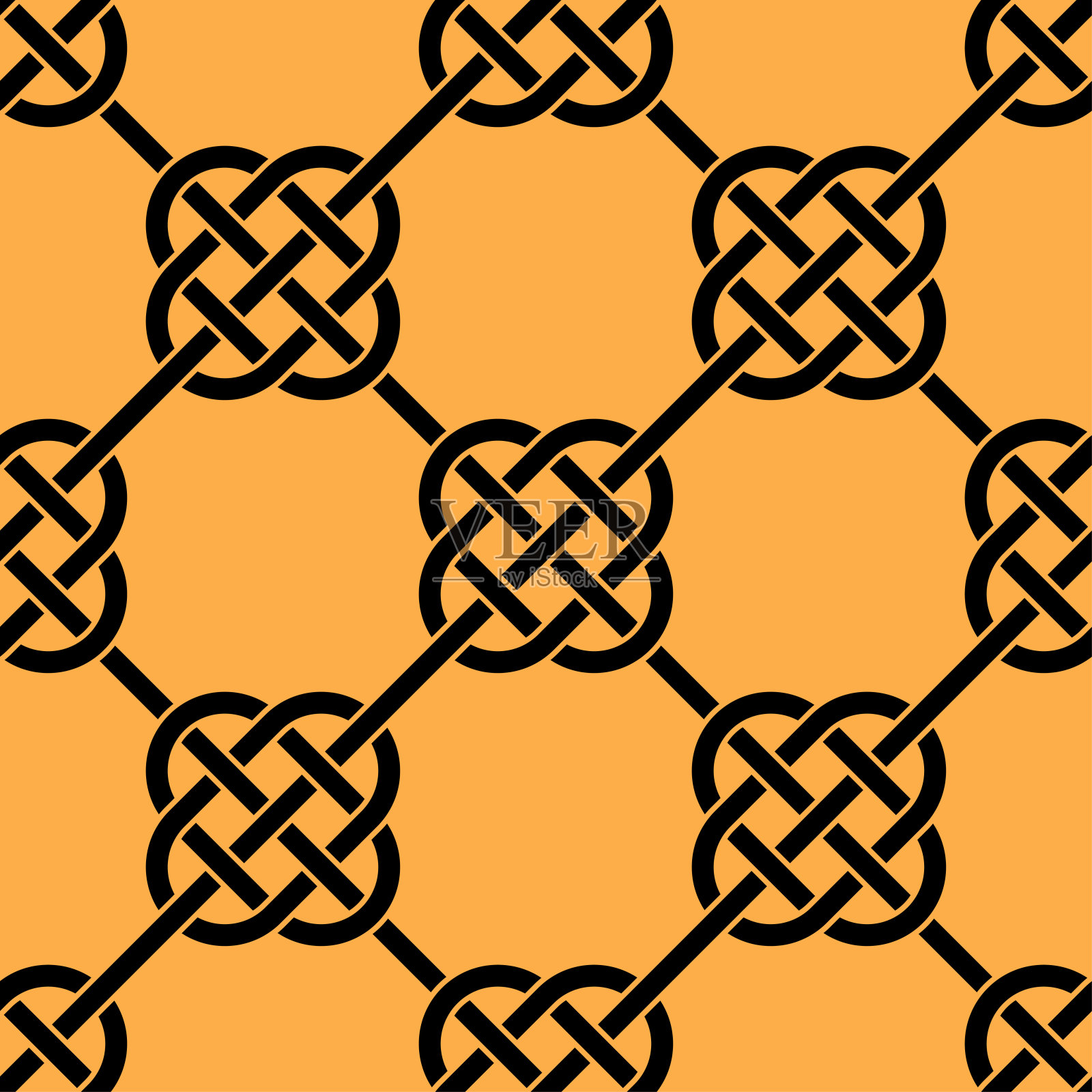 无缝几何图案与凯尔特结插画图片素材