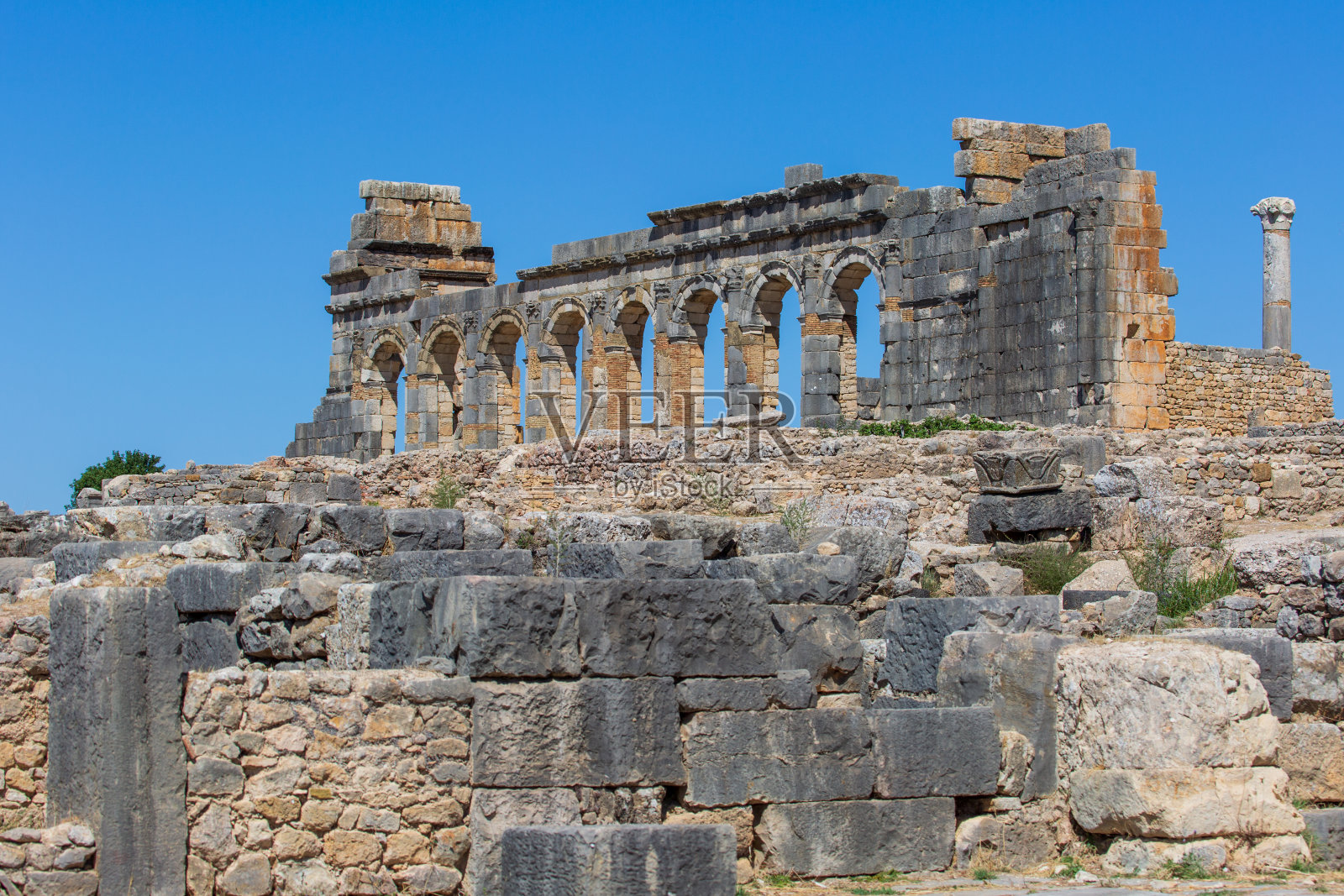 摩洛哥，Volubilis遗址照片摄影图片