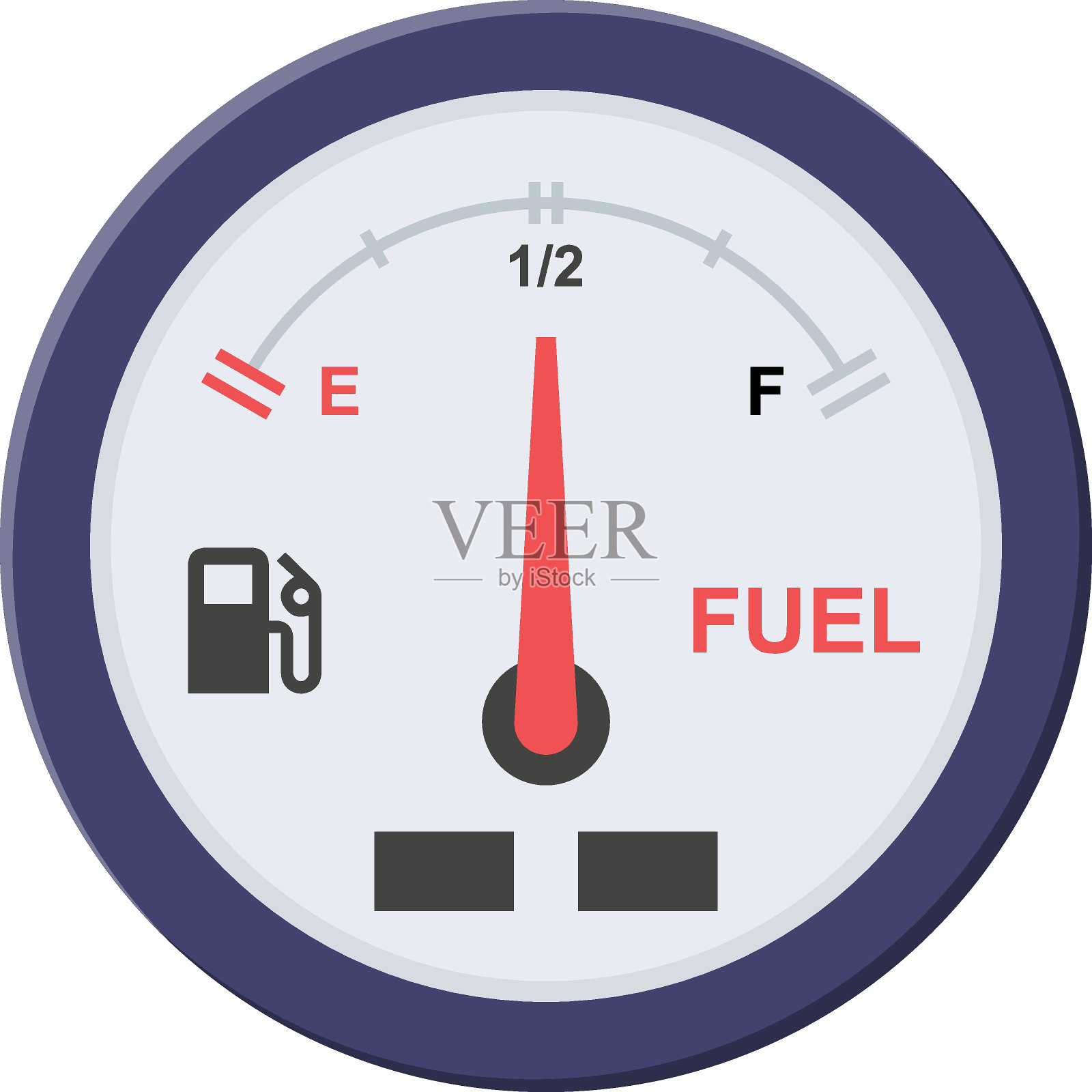 燃料表指示器概念，蓝色表盘表矢量图标设计，石油和天然气工业符号，石油和汽油标志，服务和供应库存插图插画图片素材