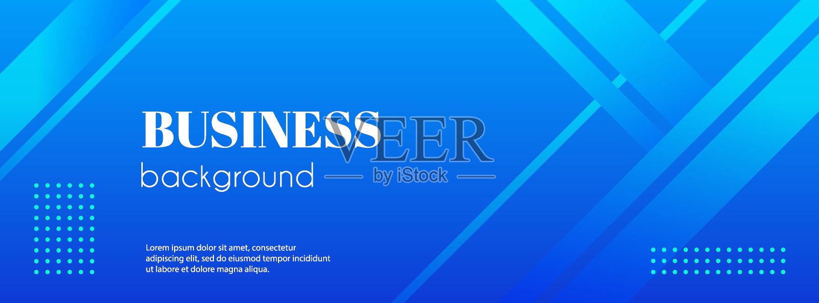 抽象商业蓝色梯度背景。最小的长横幅模板与行。对于社交媒体，facebook封面设计模板素材